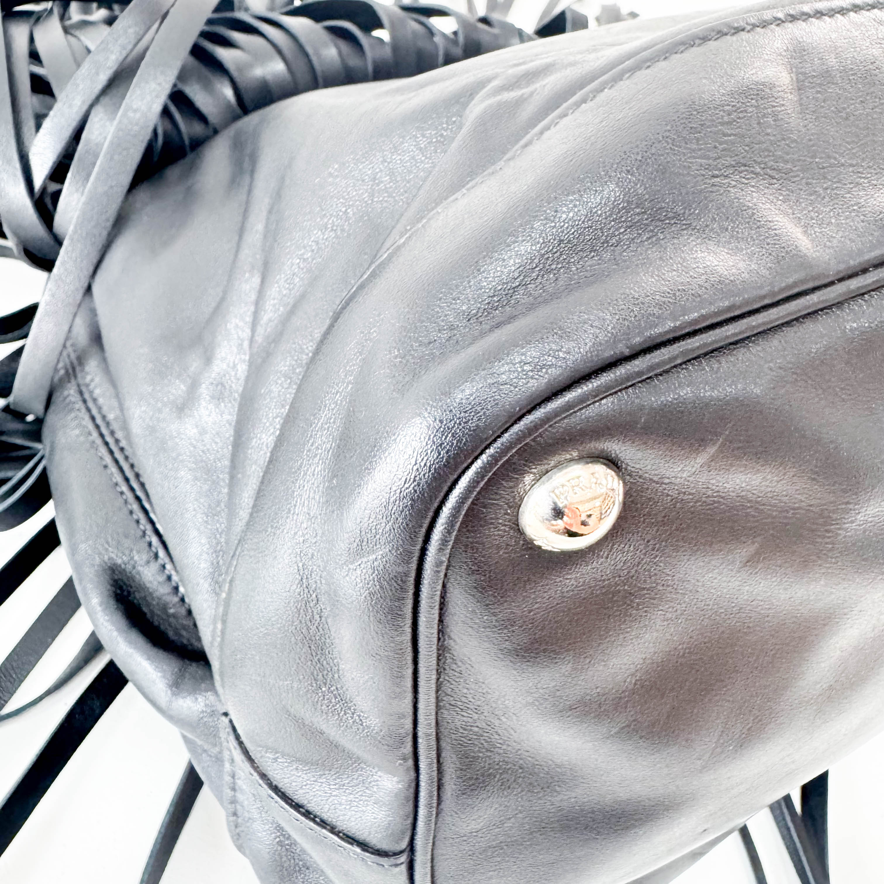 Black Leather Shoulder Bag