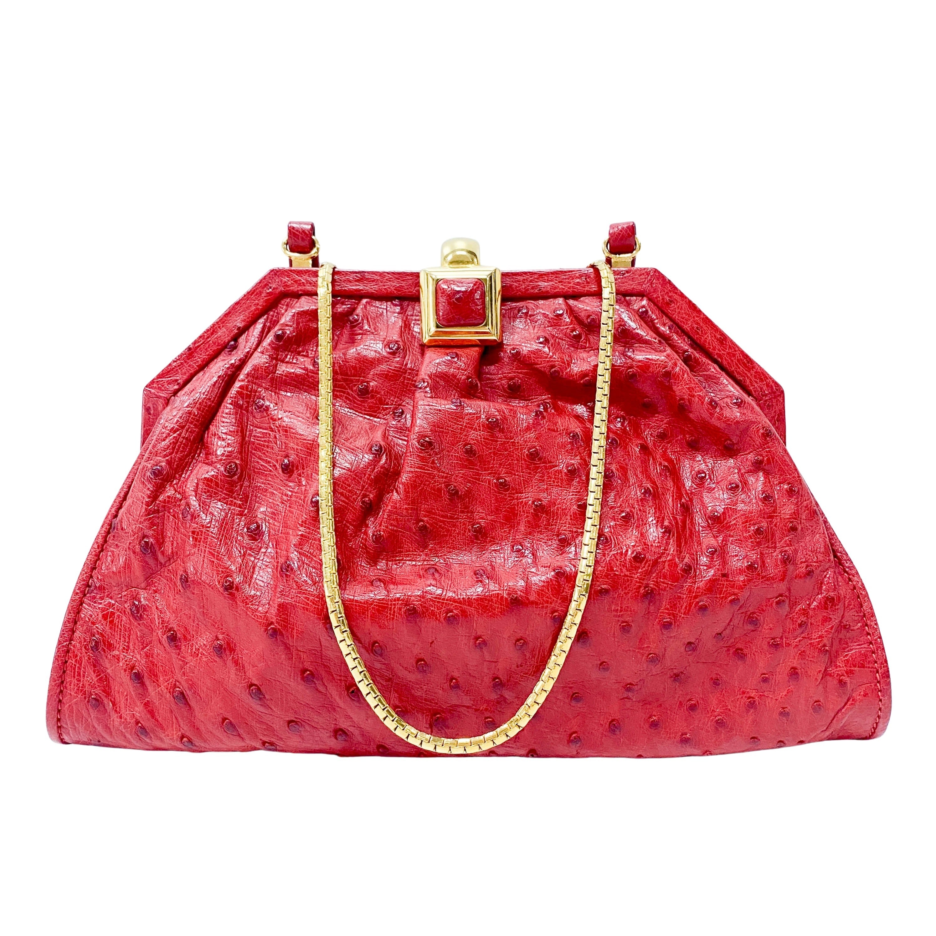 Red Leather Shoulder Bag