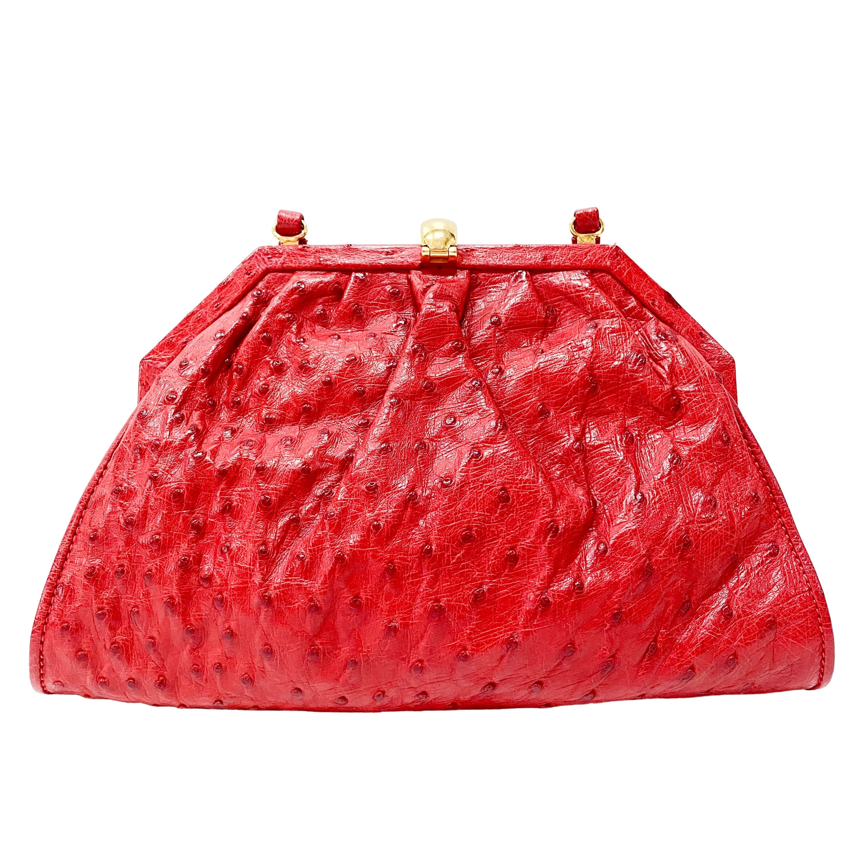 Red Leather Shoulder Bag