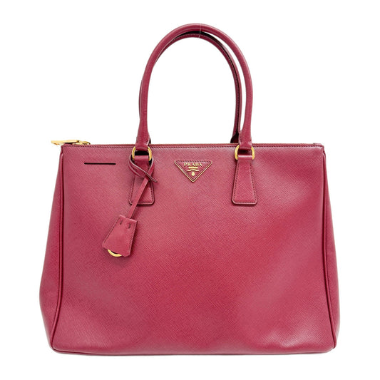 Galleria Red Leather Handle Bag