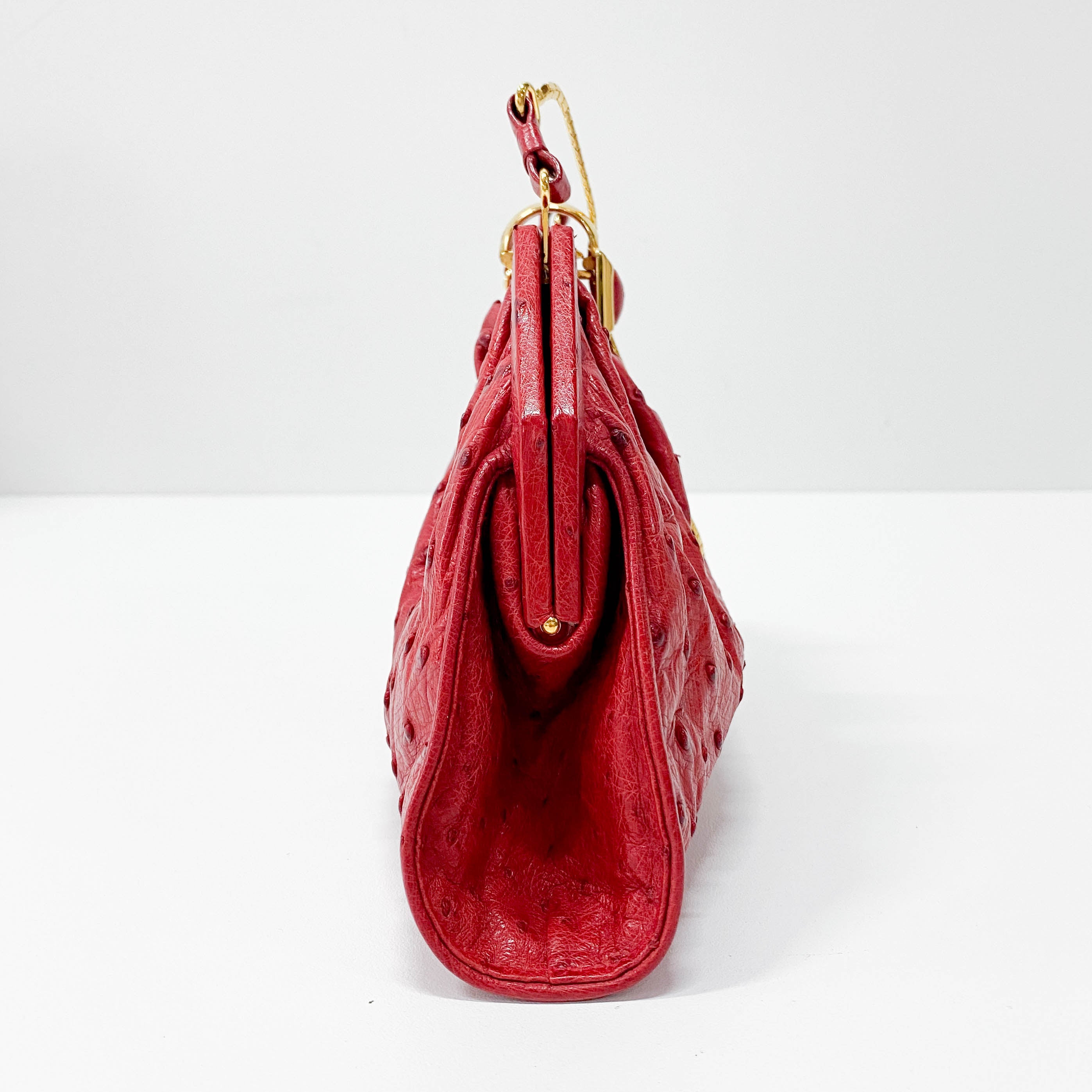 Red Leather Shoulder Bag