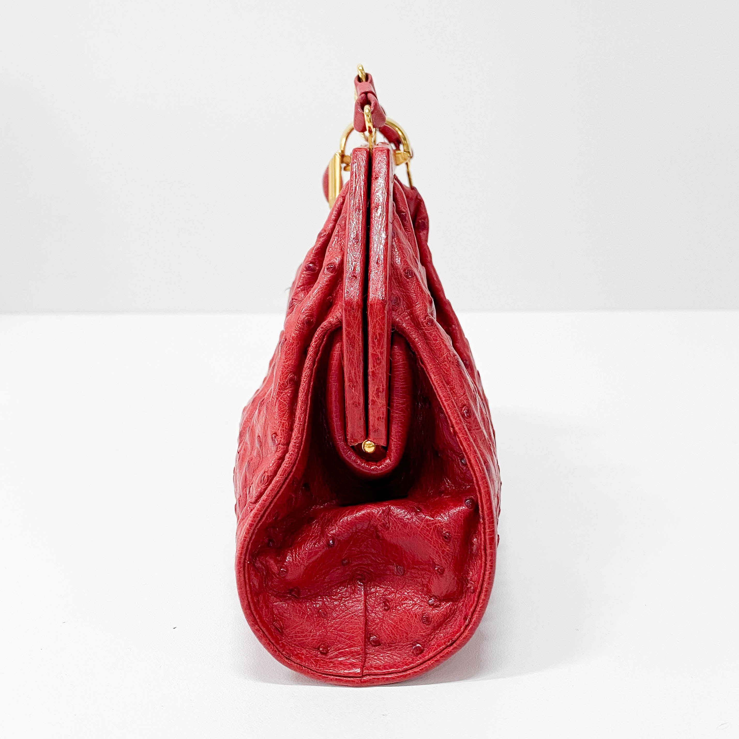 Red Leather Shoulder Bag