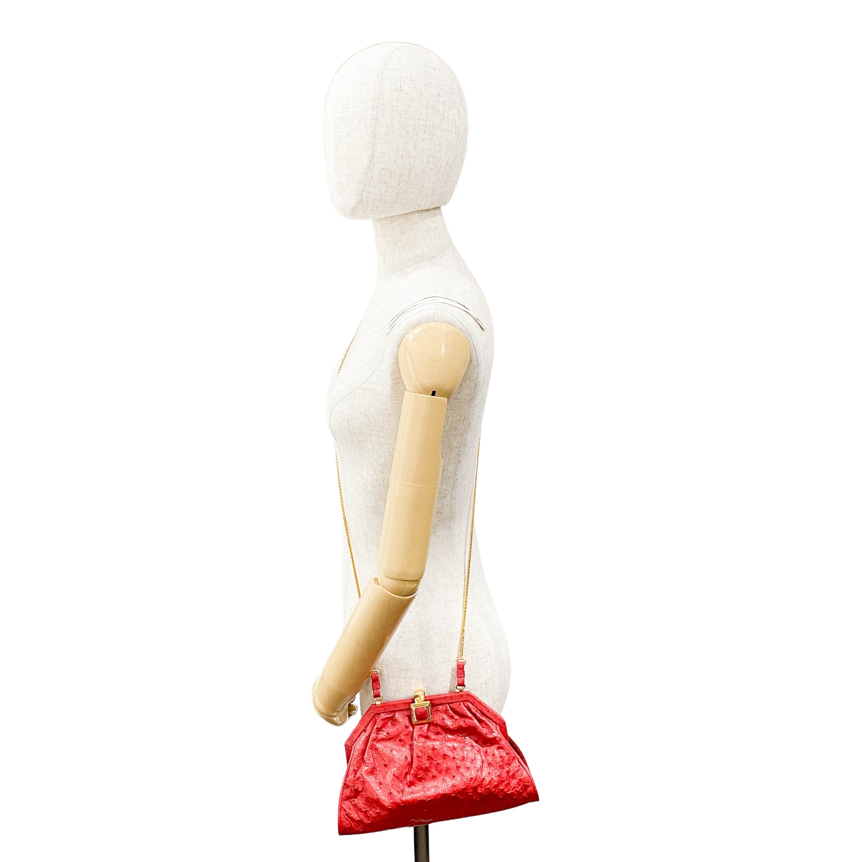 Red Leather Shoulder Bag