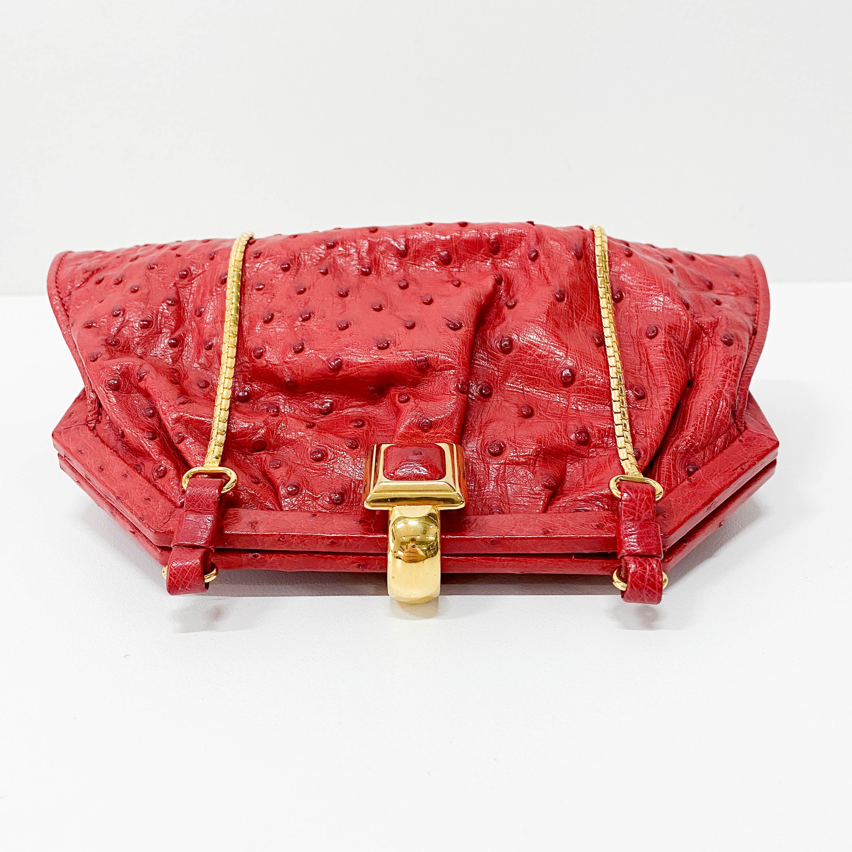 Red Leather Shoulder Bag