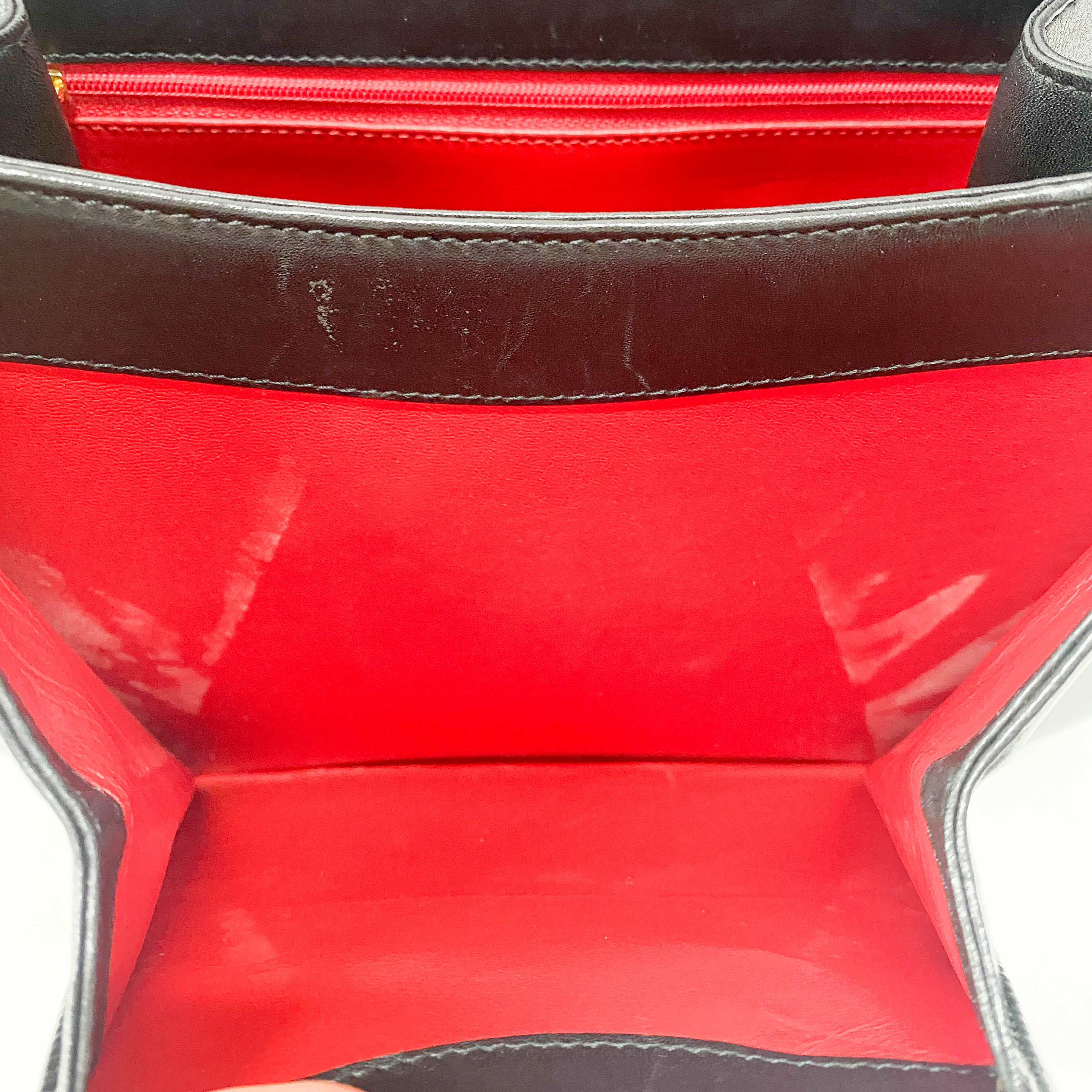 Panthère Black Leather Handbag