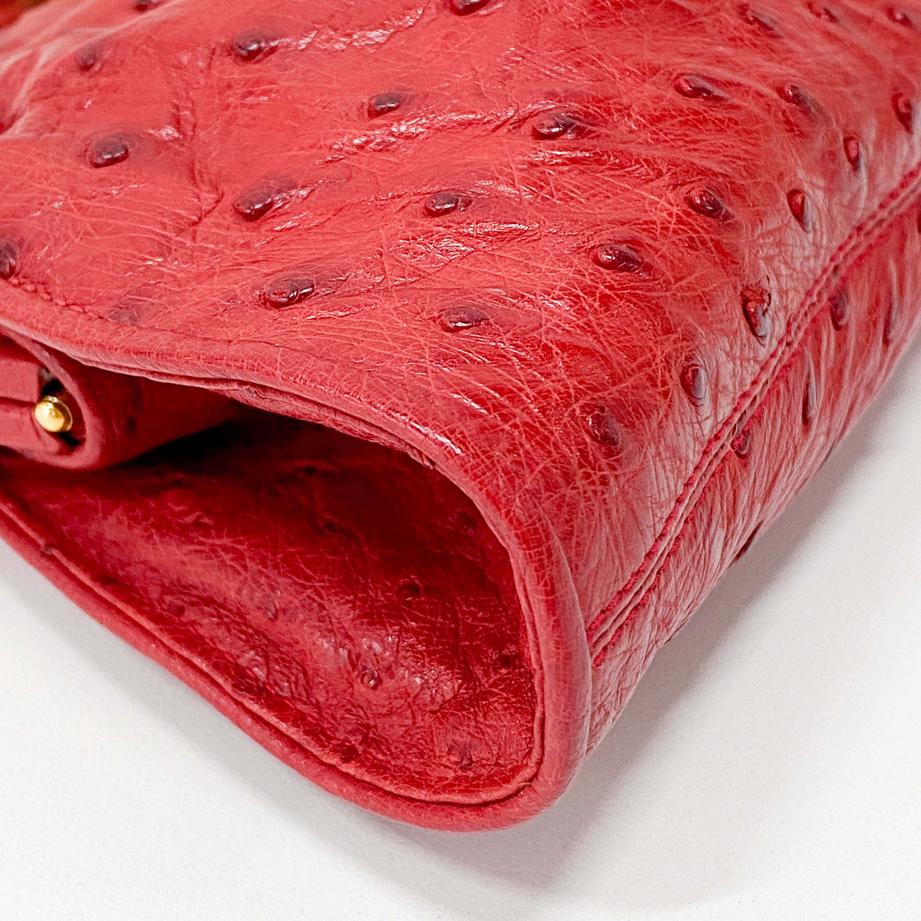 Red Leather Shoulder Bag