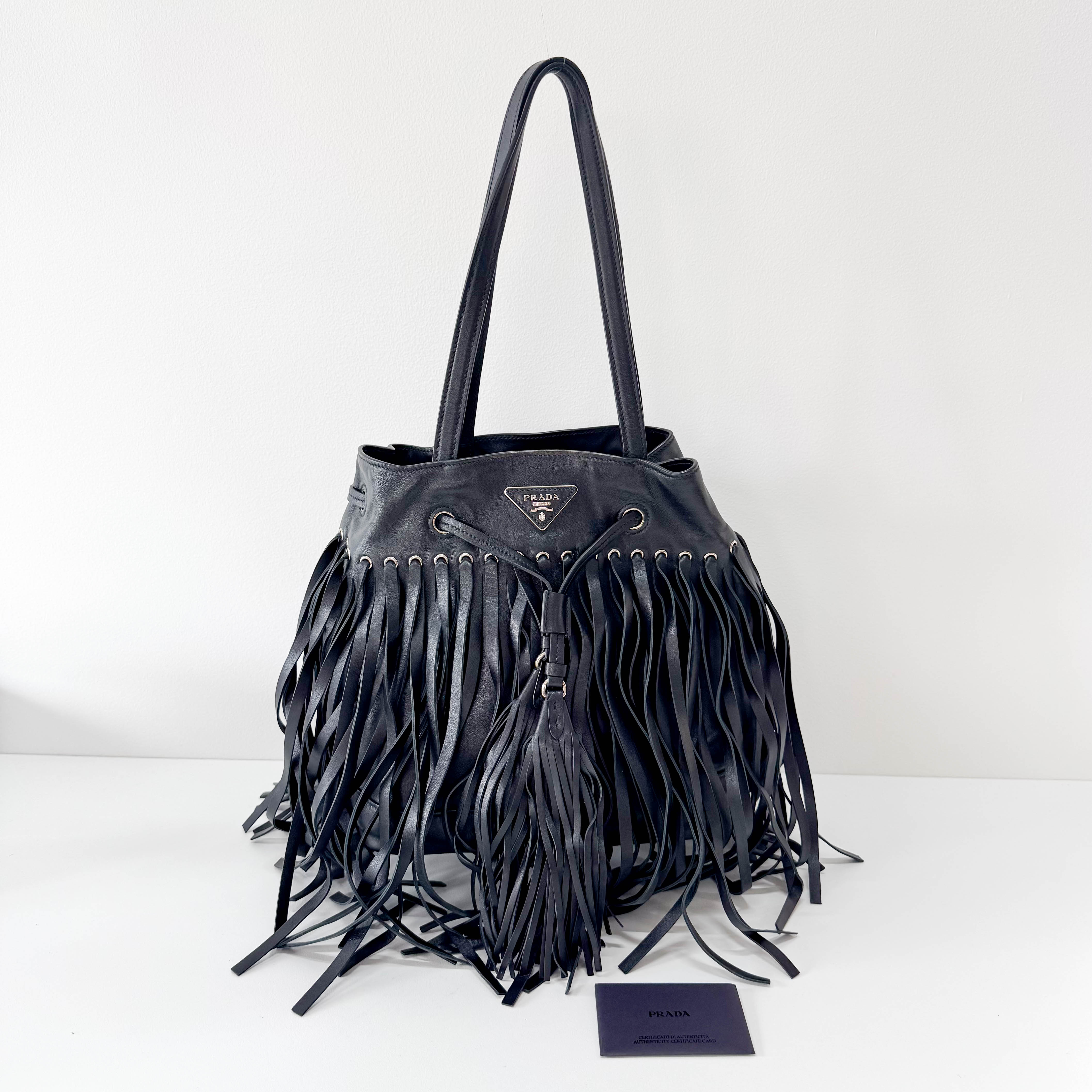 Black Leather Shoulder Bag