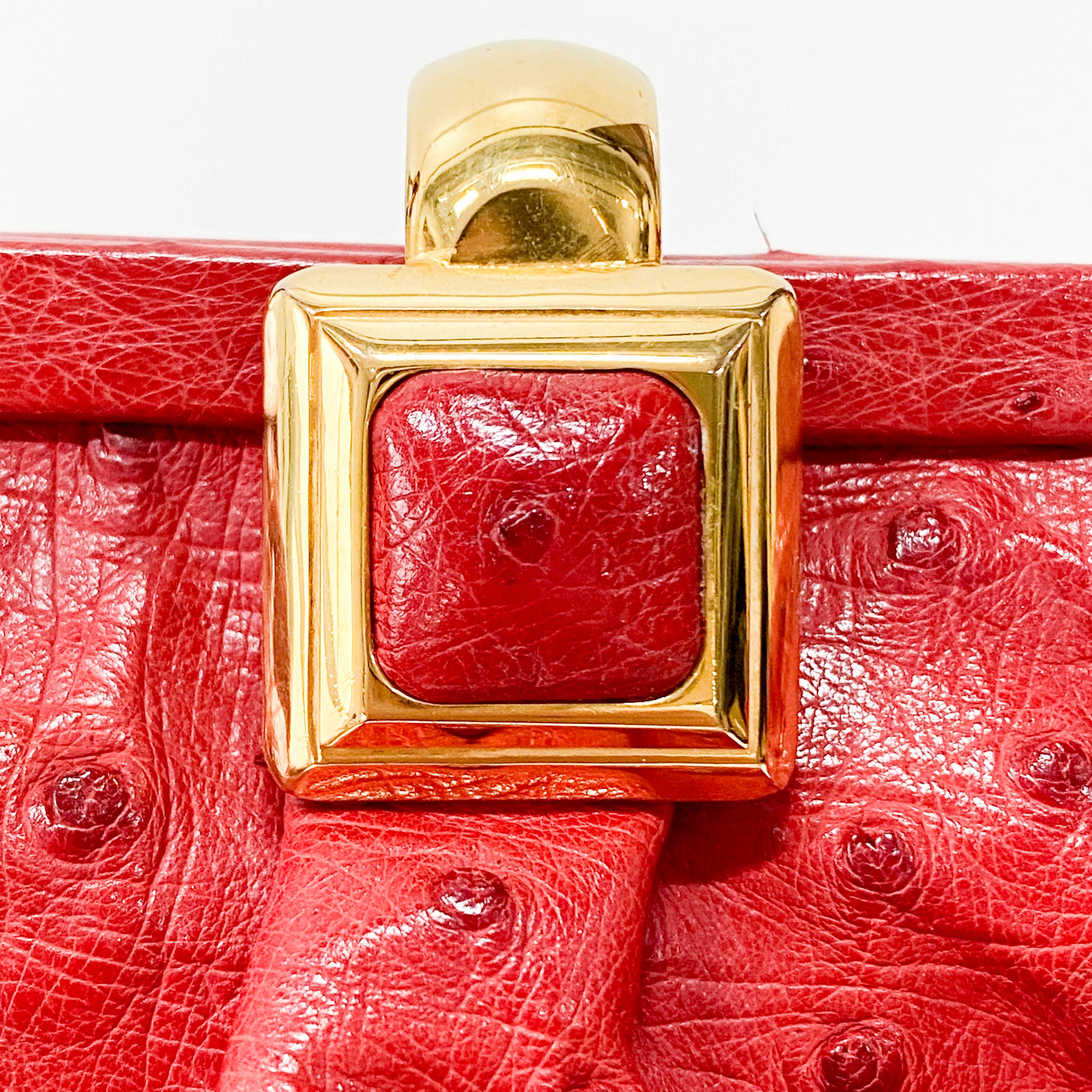 Red Leather Shoulder Bag