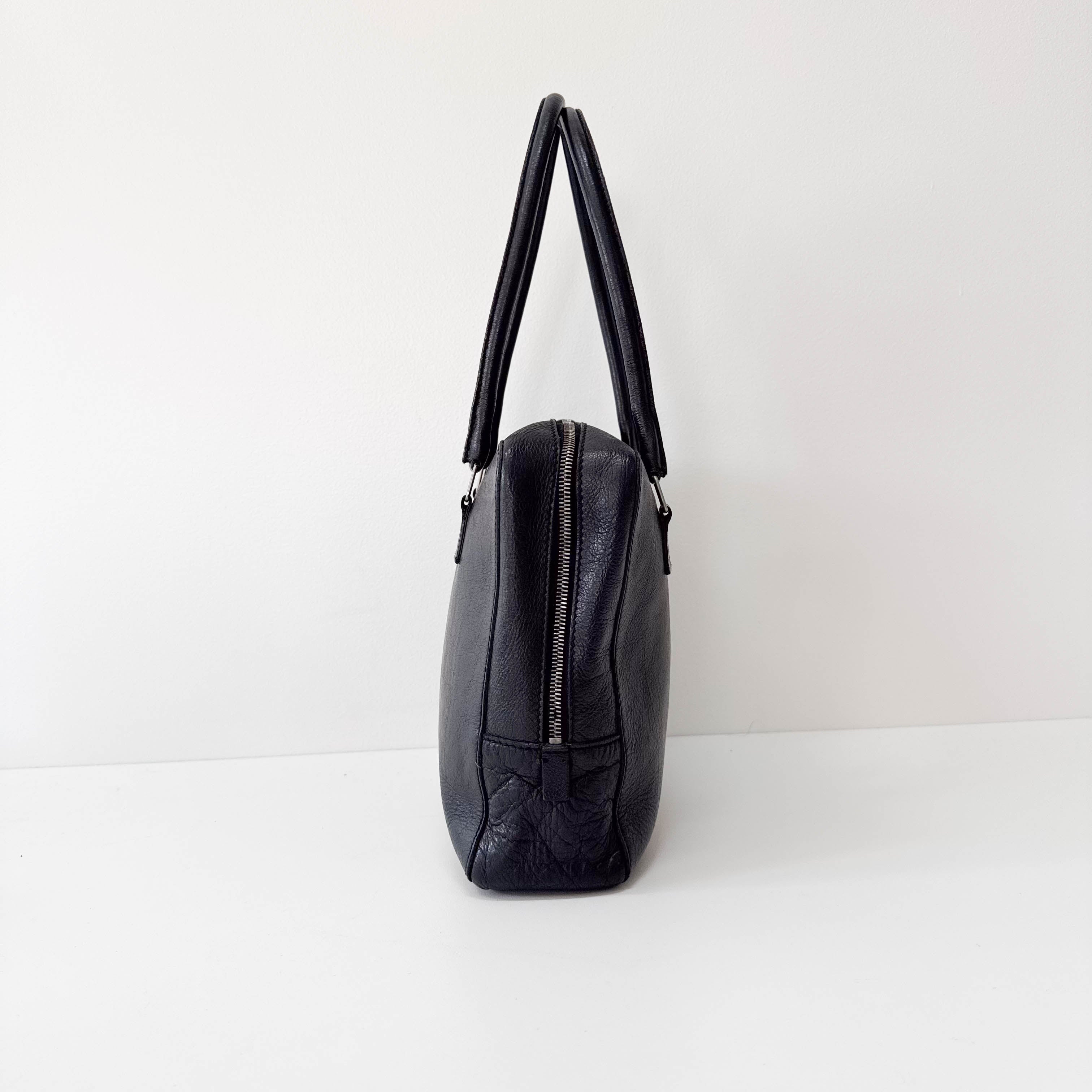 Archive Black Leather Shoulder Bag