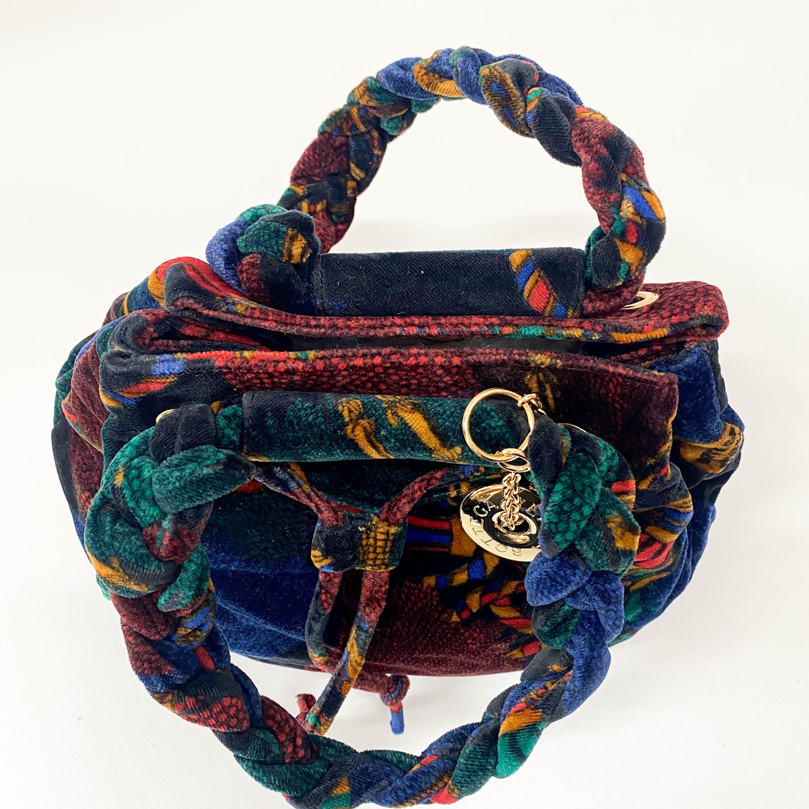 Dark Multicolor Pattern Velvet Bag