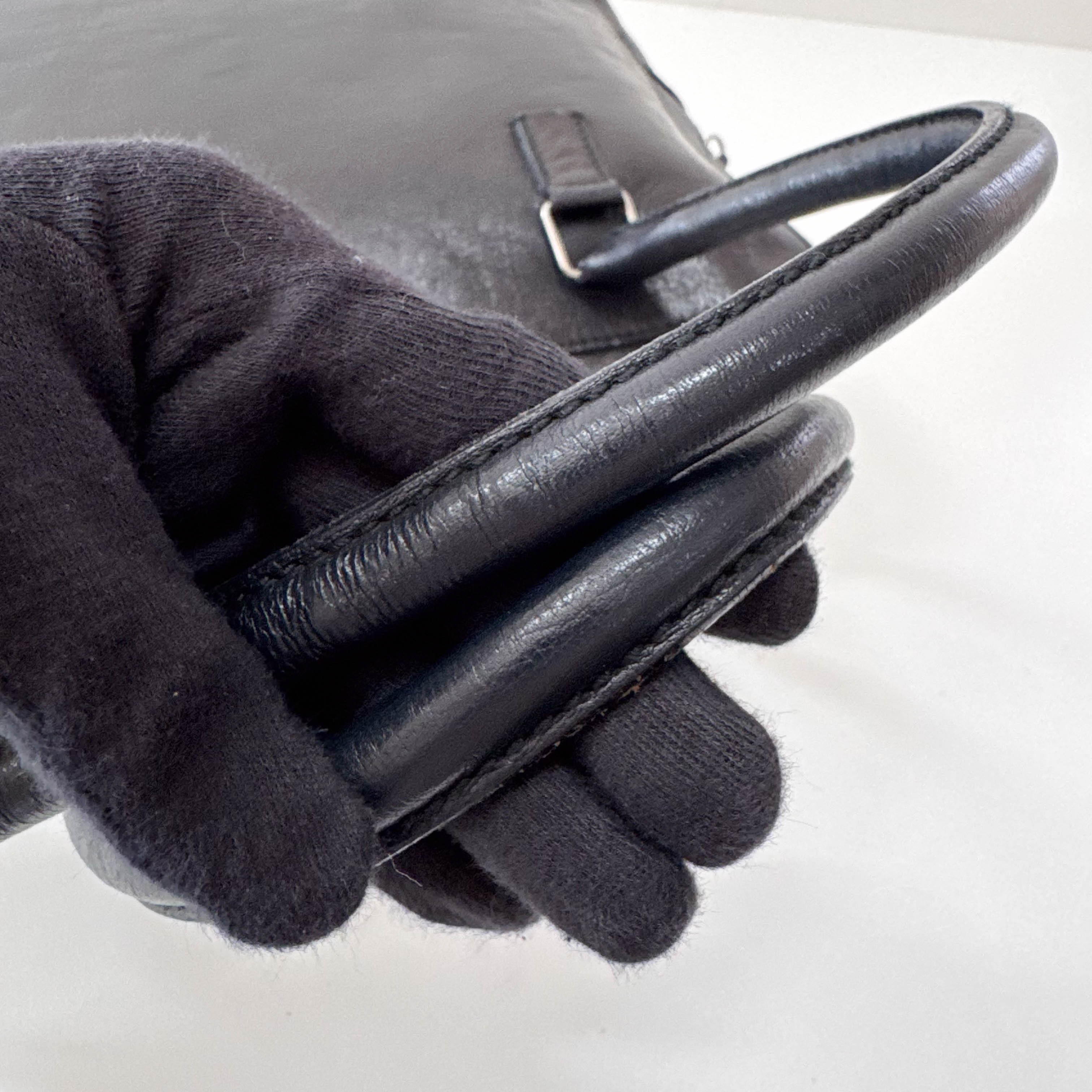 Archive Black Leather Shoulder Bag