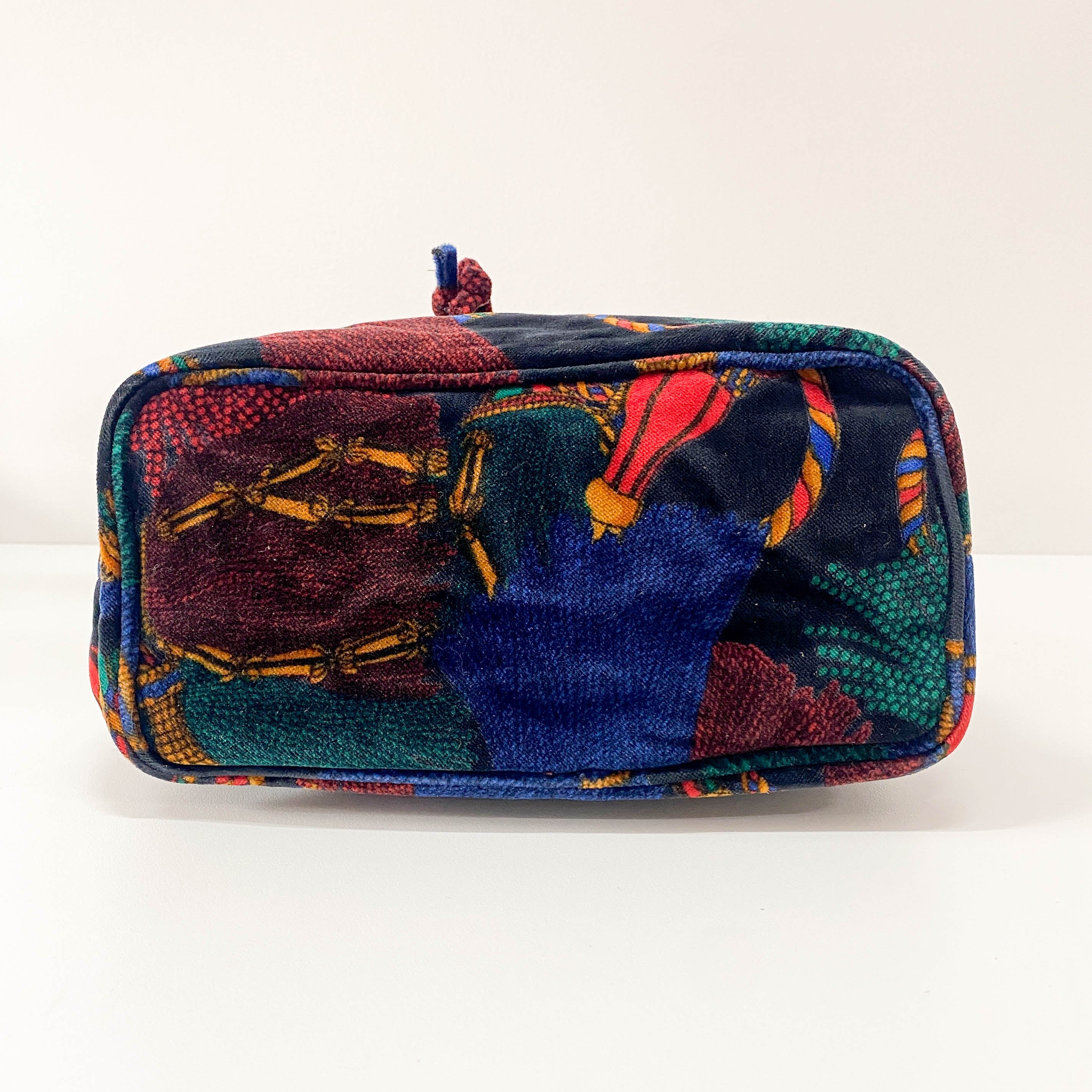 Dark Multicolor Pattern Velvet Bag