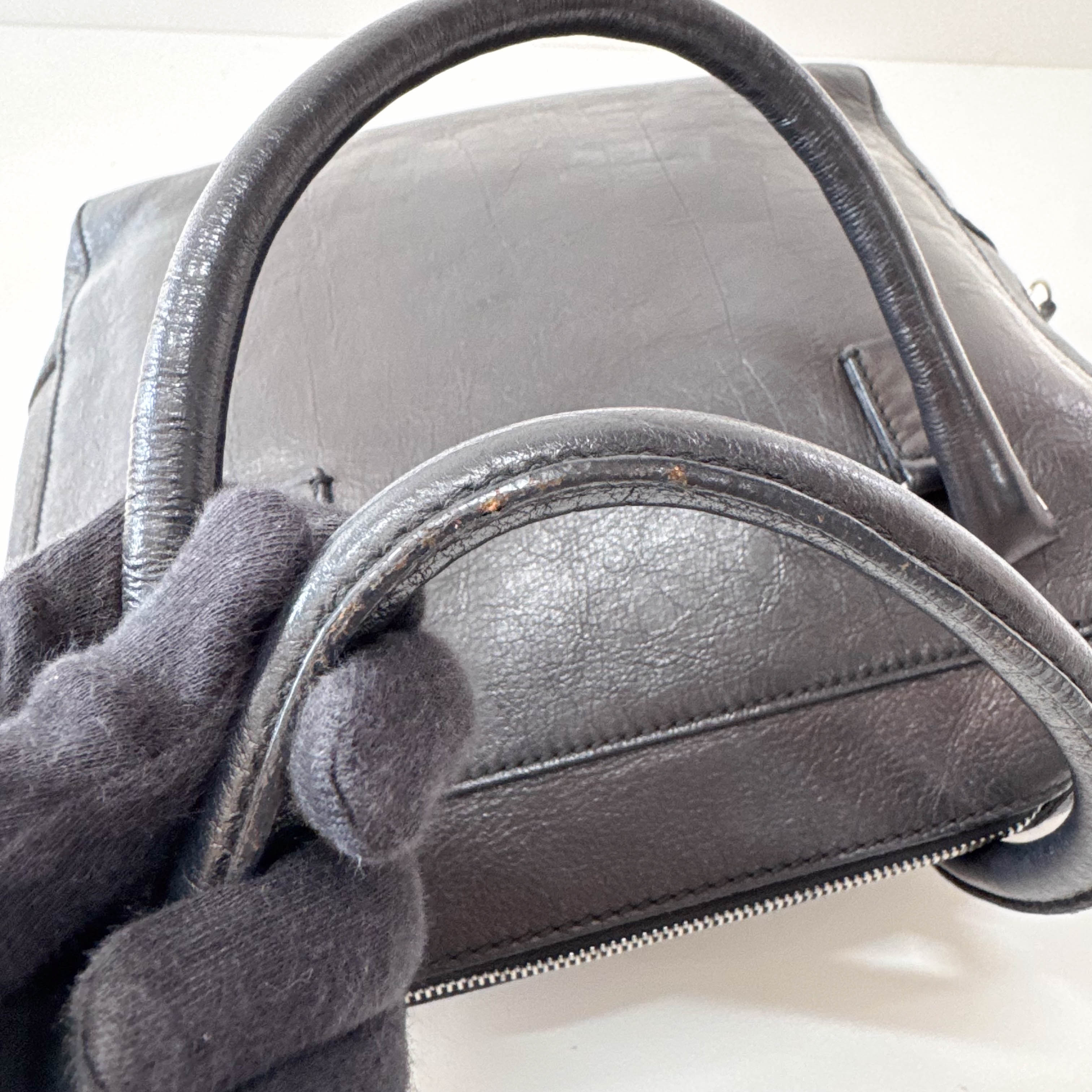 Archive Black Leather Shoulder Bag