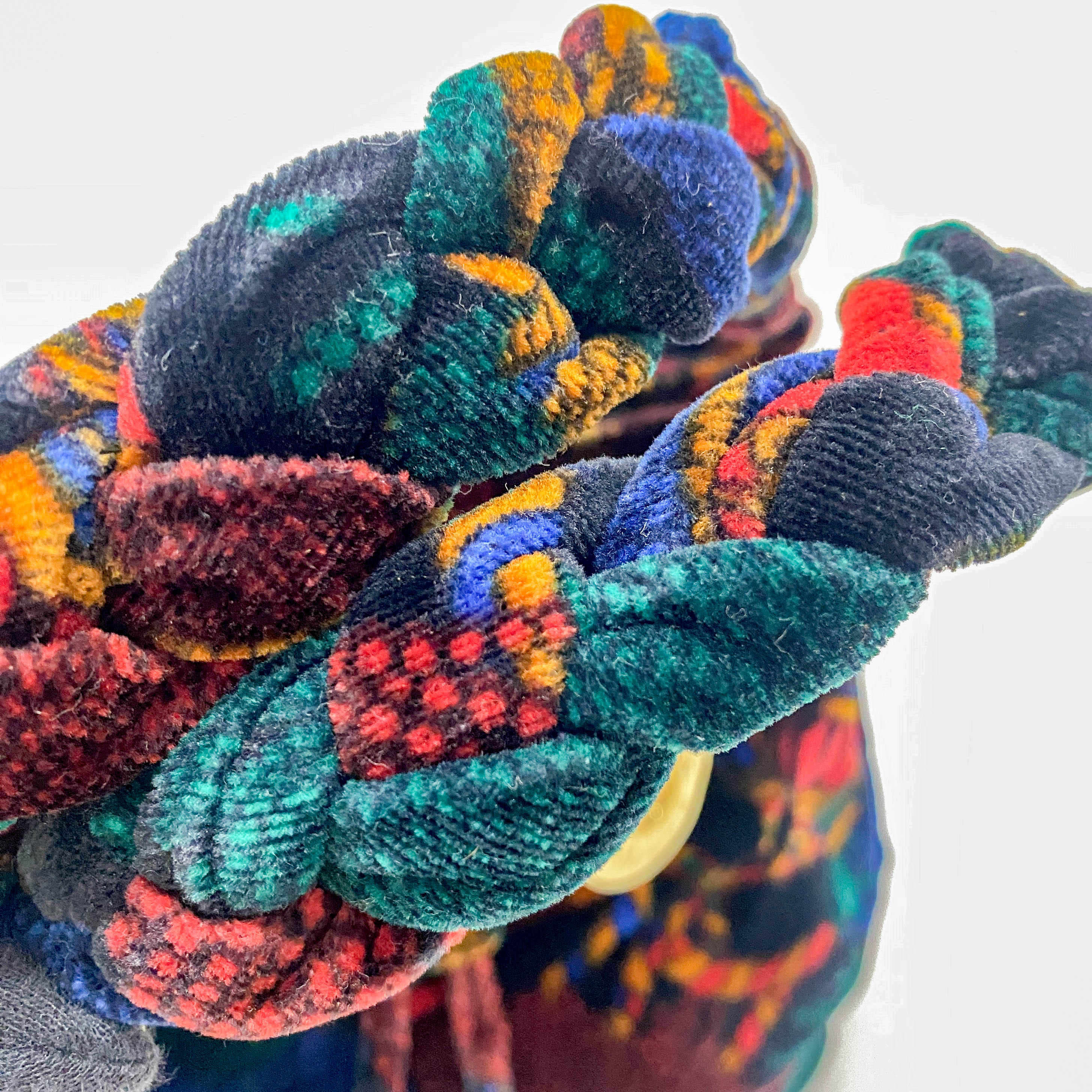 Dark Multicolor Pattern Velvet Bag