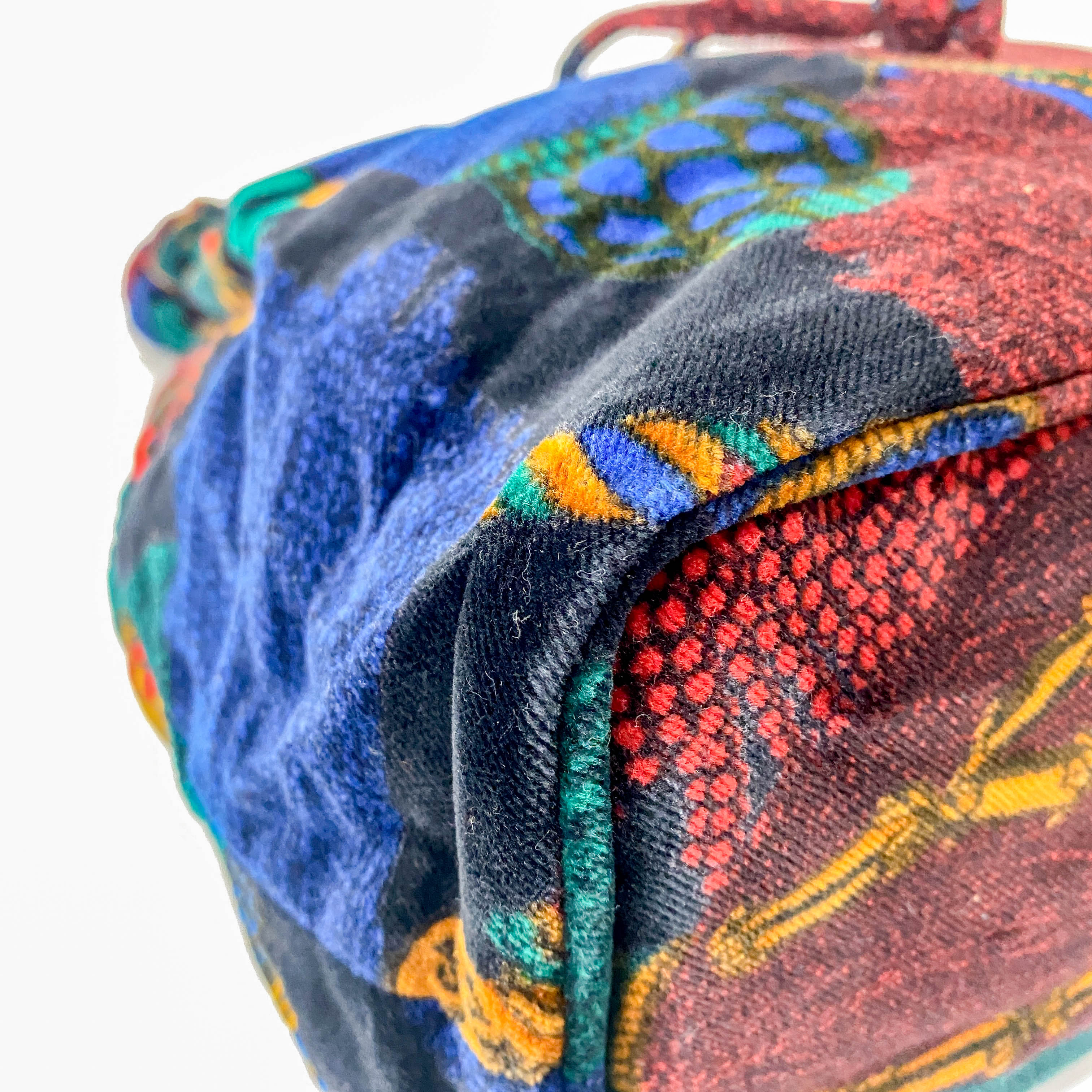 Dark Multicolor Pattern Velvet Bag