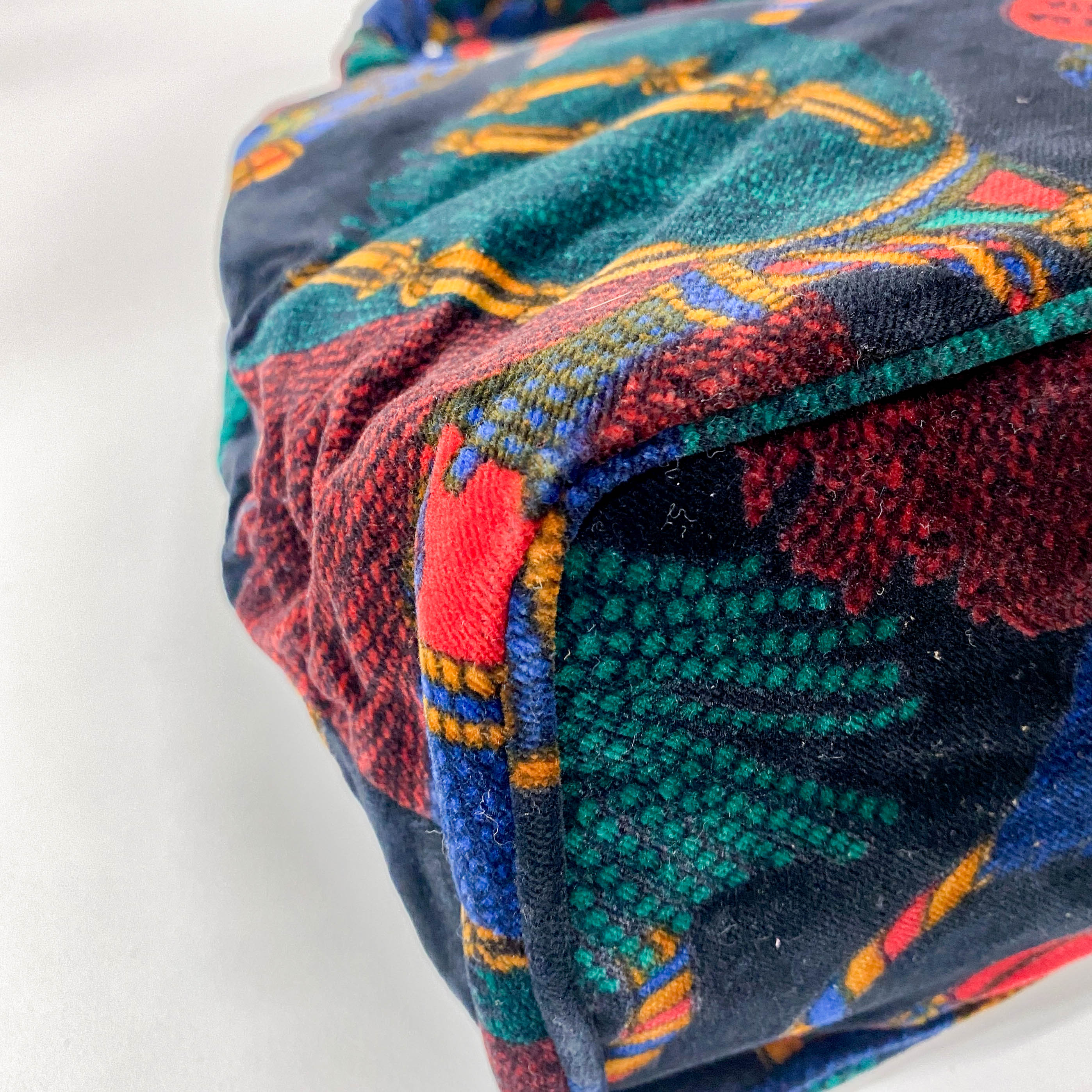 Dark Multicolor Pattern Velvet Bag