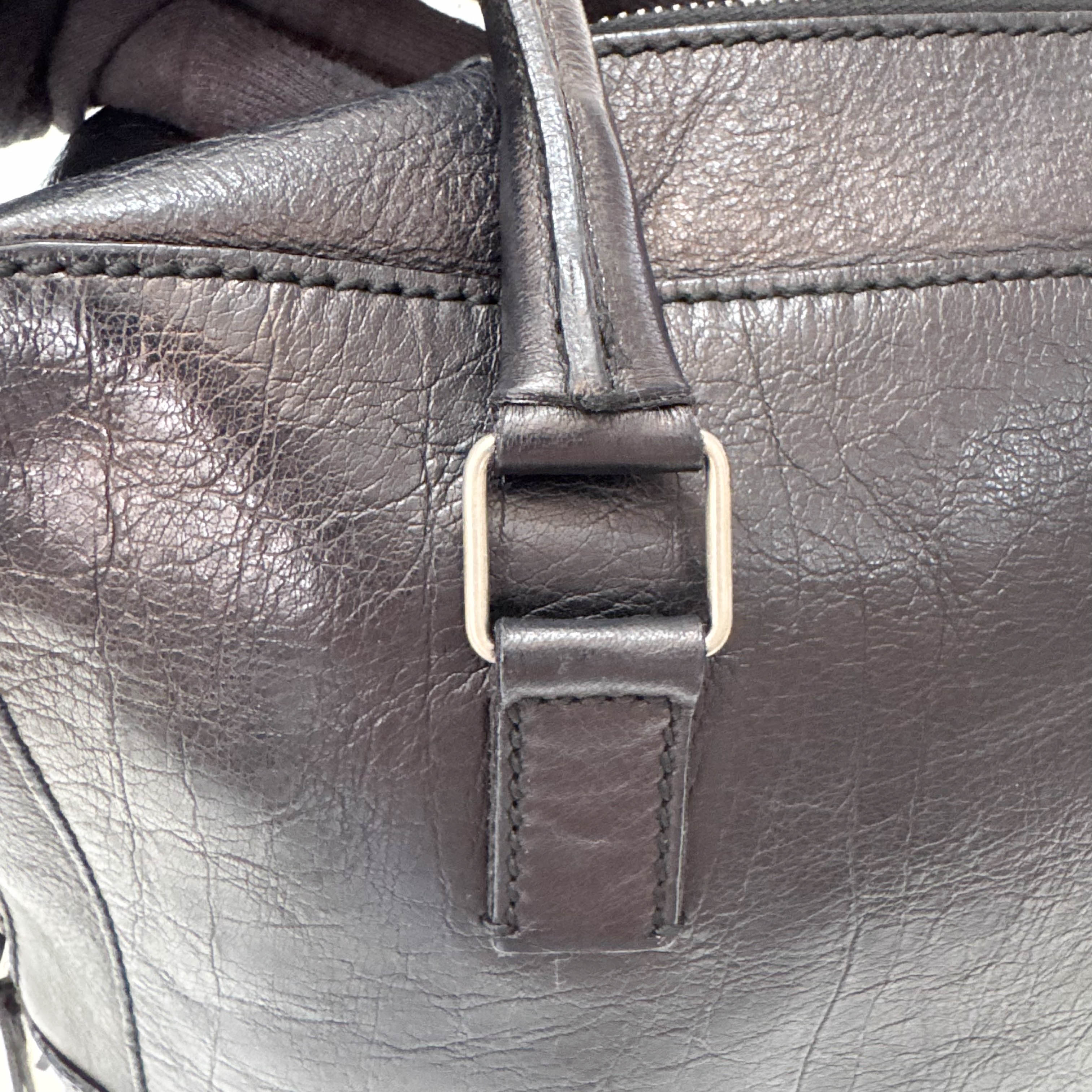 Archive Black Leather Shoulder Bag