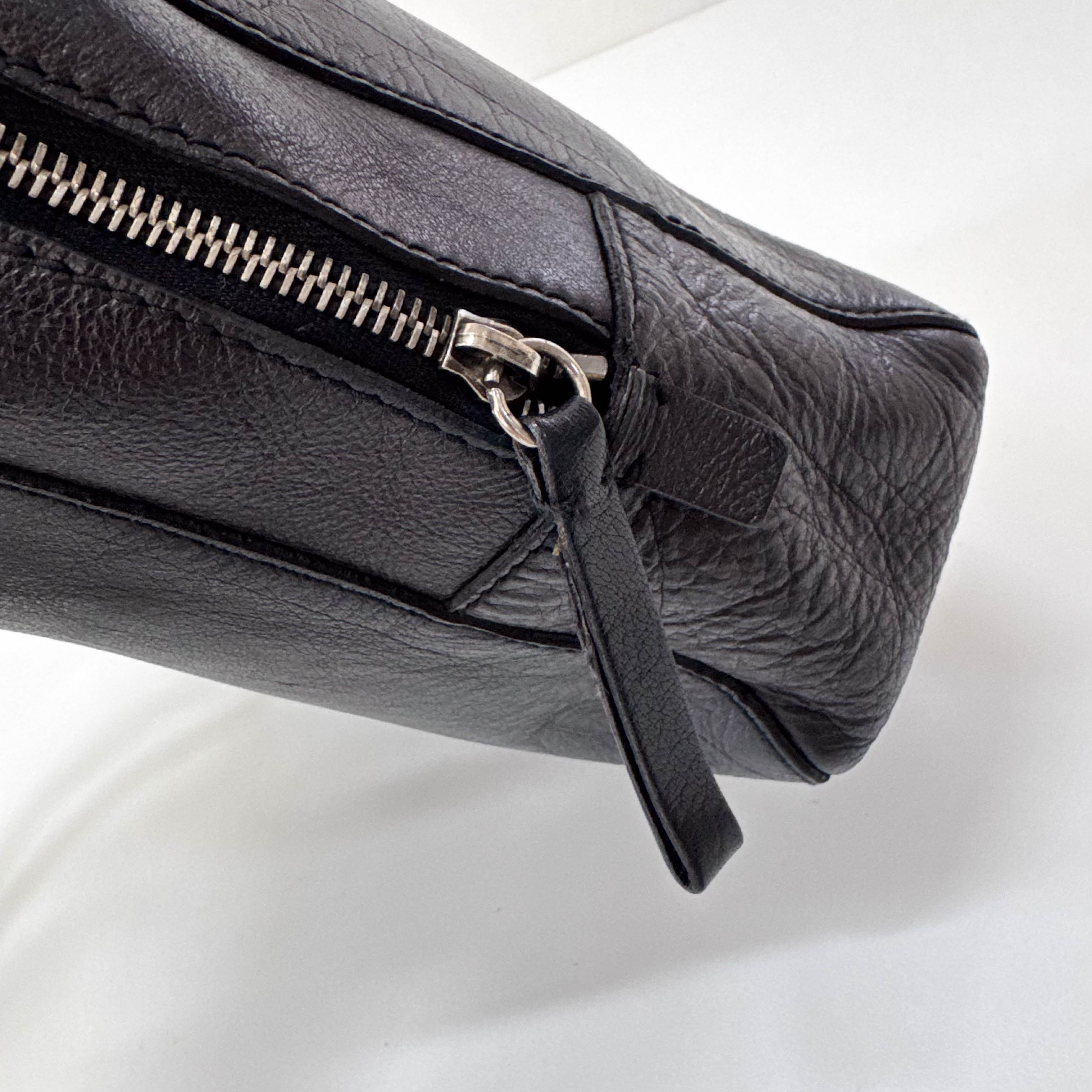 Archive Black Leather Shoulder Bag