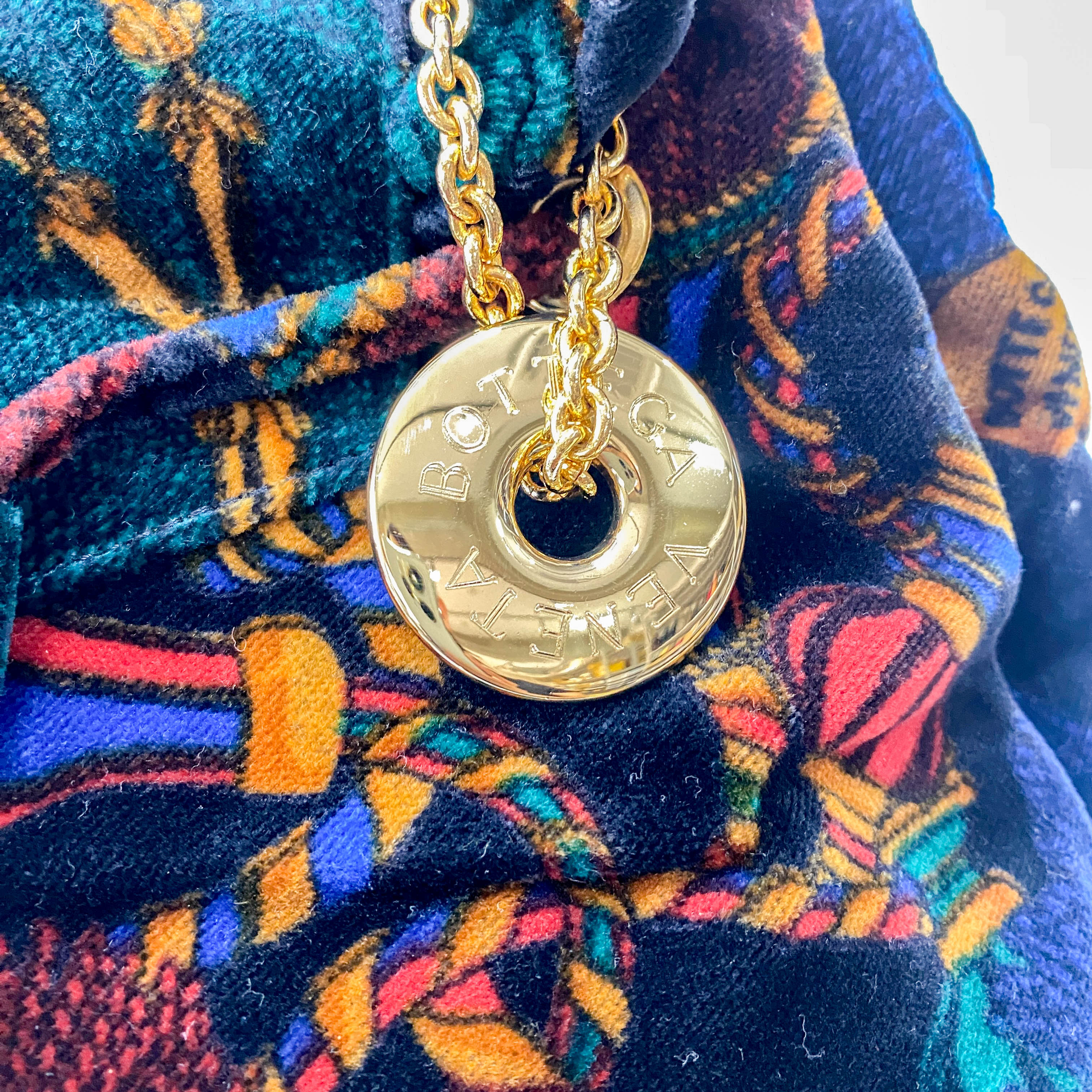 Dark Multicolor Pattern Velvet Bag