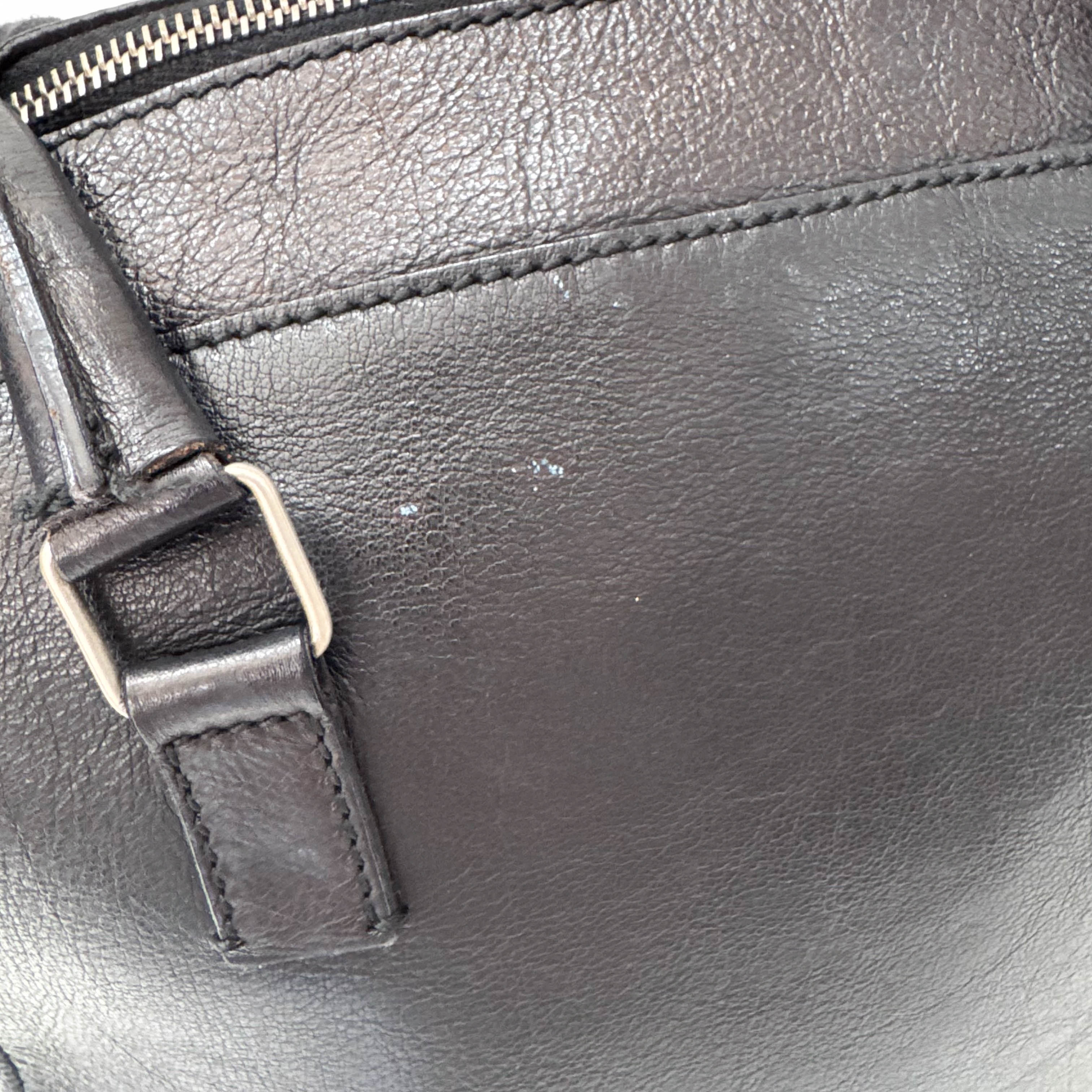 Archive Black Leather Shoulder Bag