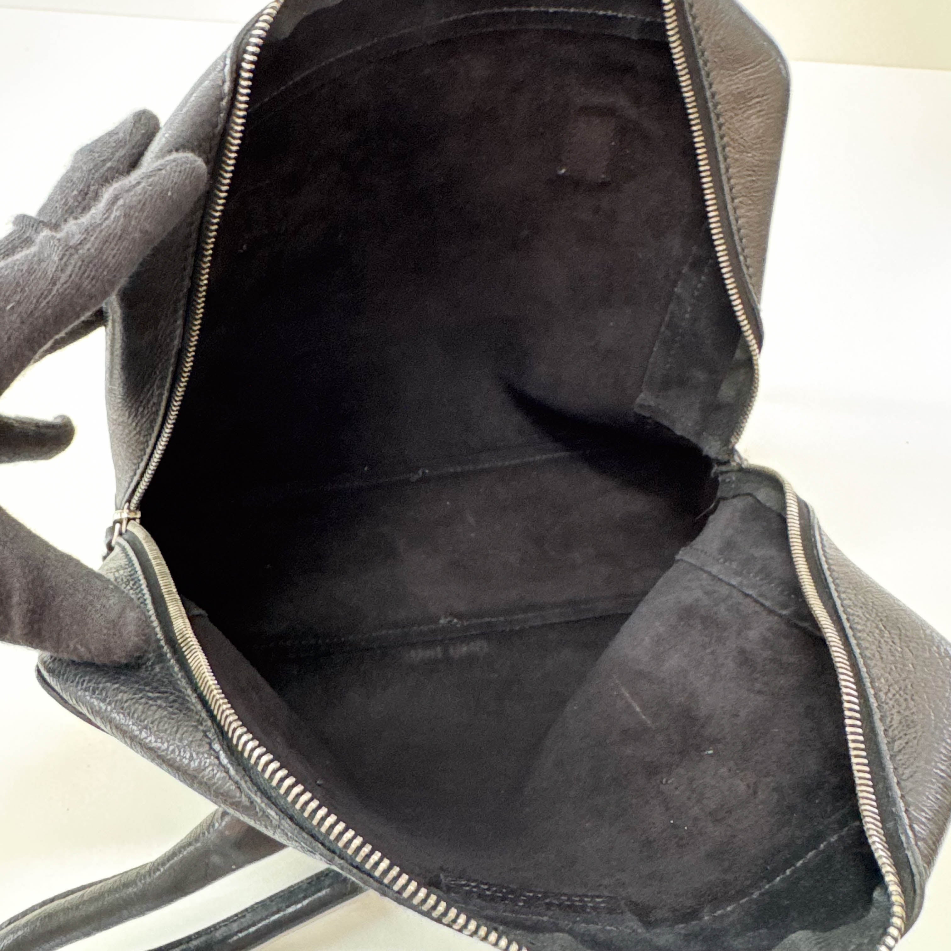 Archive Black Leather Shoulder Bag