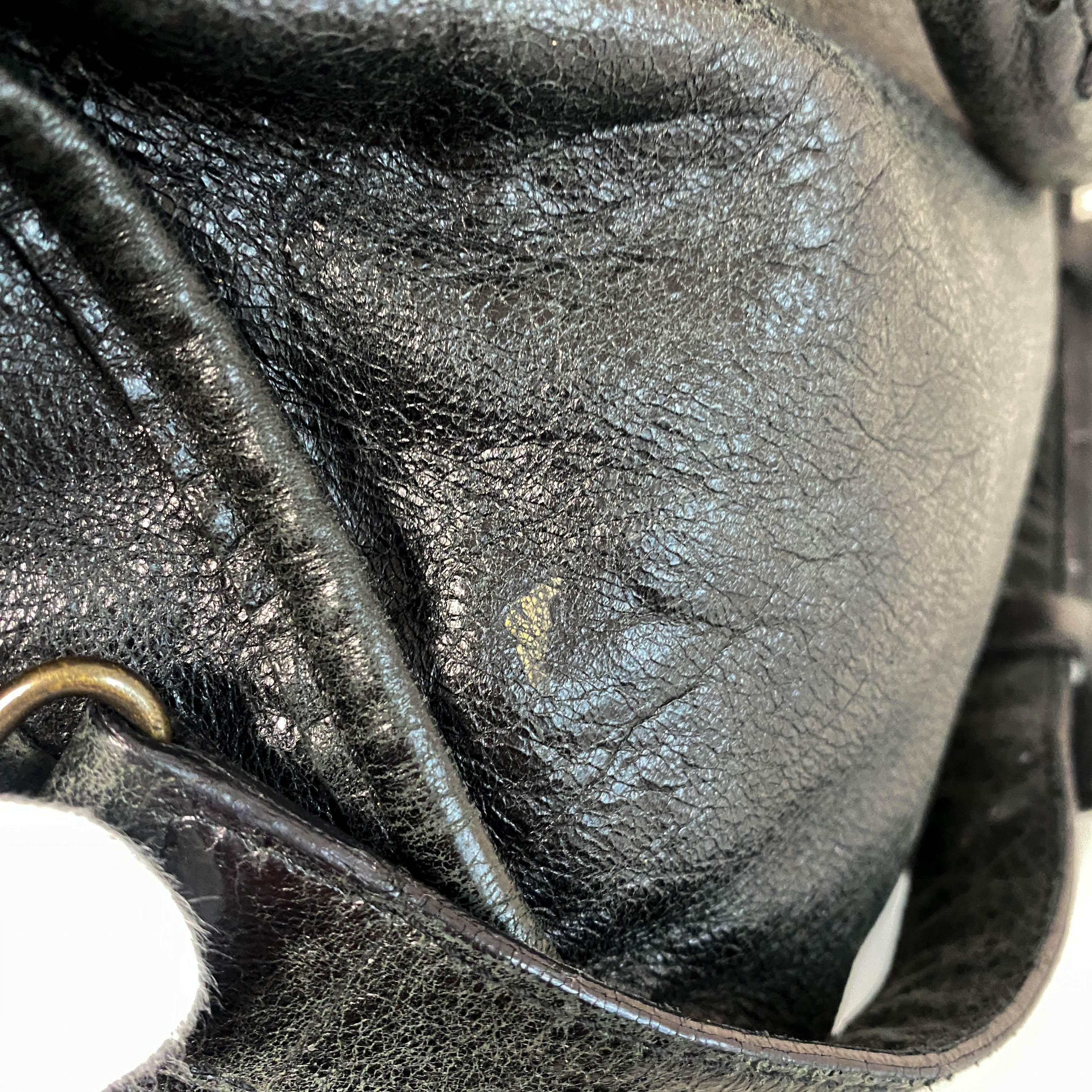 City Black Leather Top Handle Bag