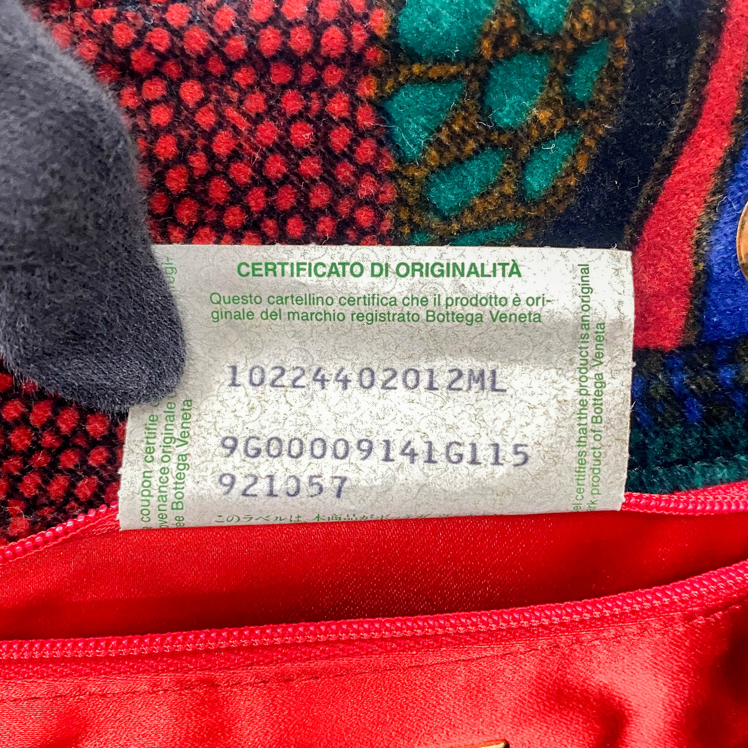 Dark Multicolor Pattern Velvet Bag