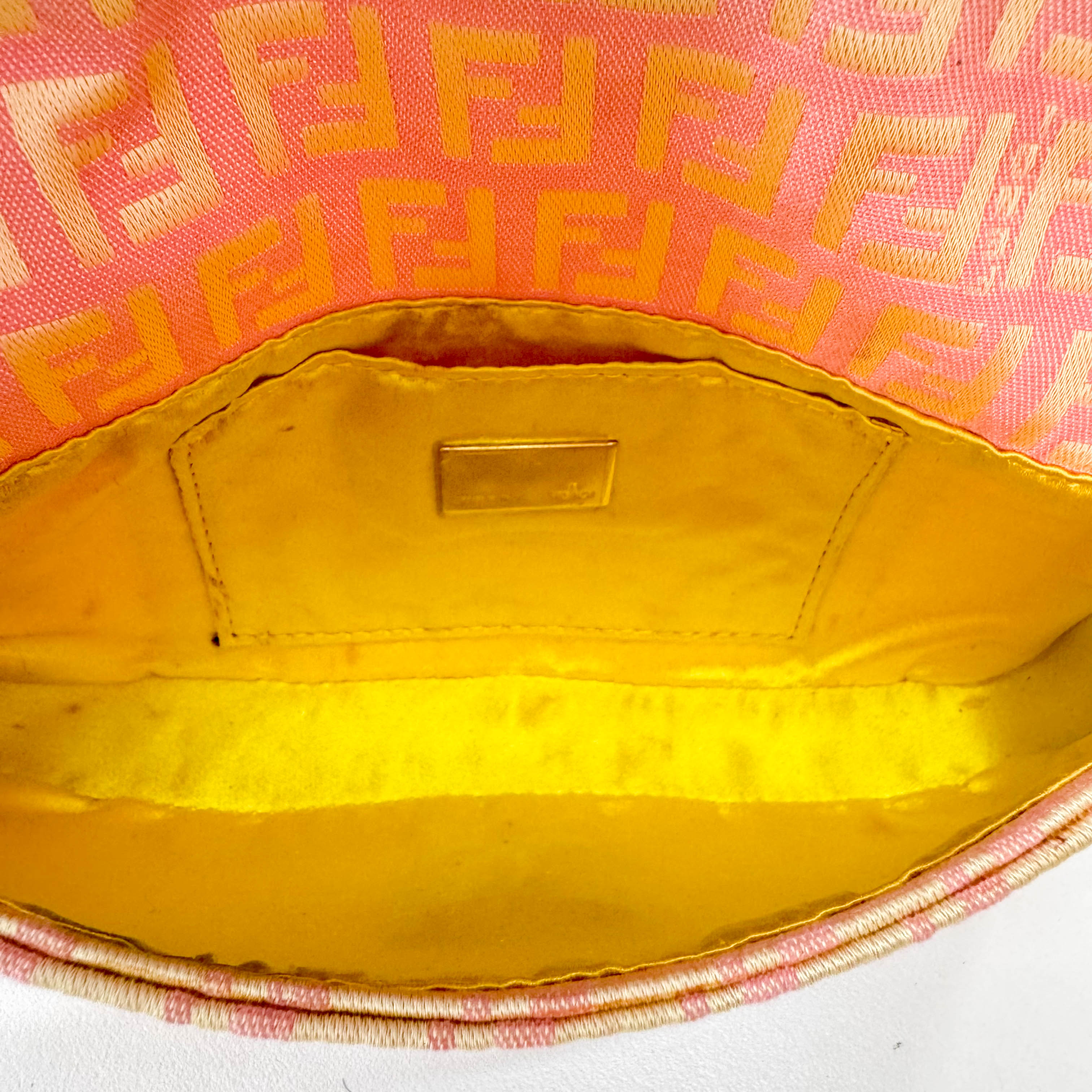 Baguette Mini Pink Beaded Canvas Shoulder Bag