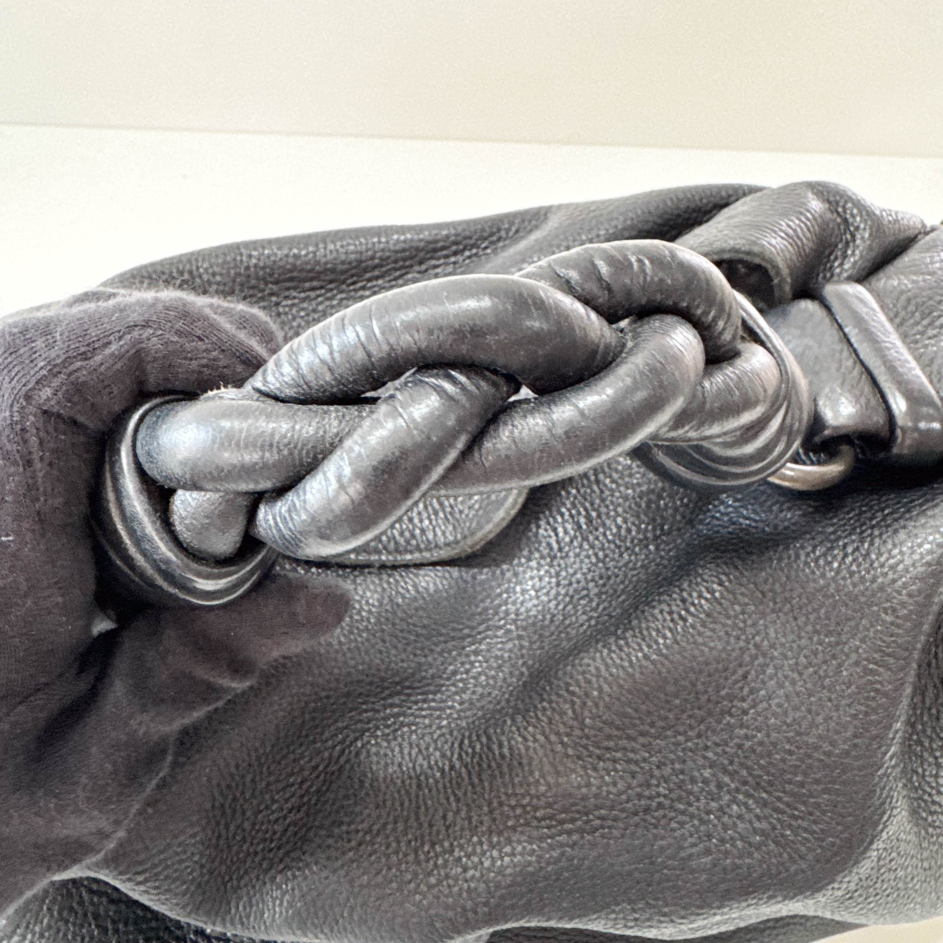 Intrecciato Black Shoulder Bag