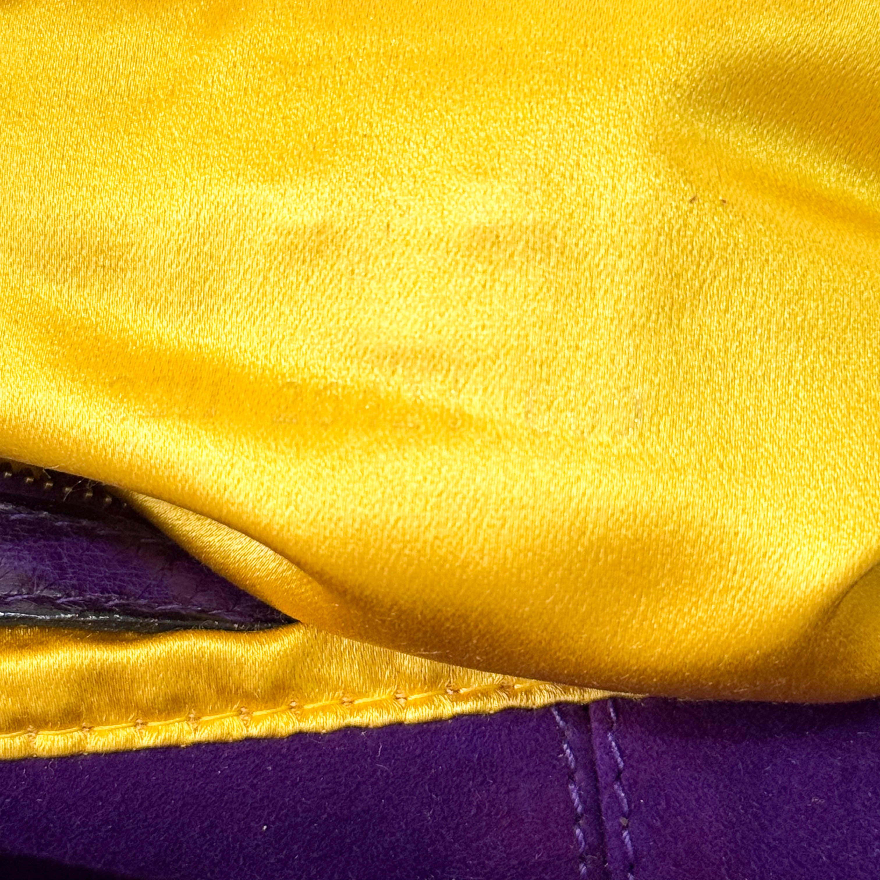 Baguette Purple Suede with Sparkling Gold Buckle Bag