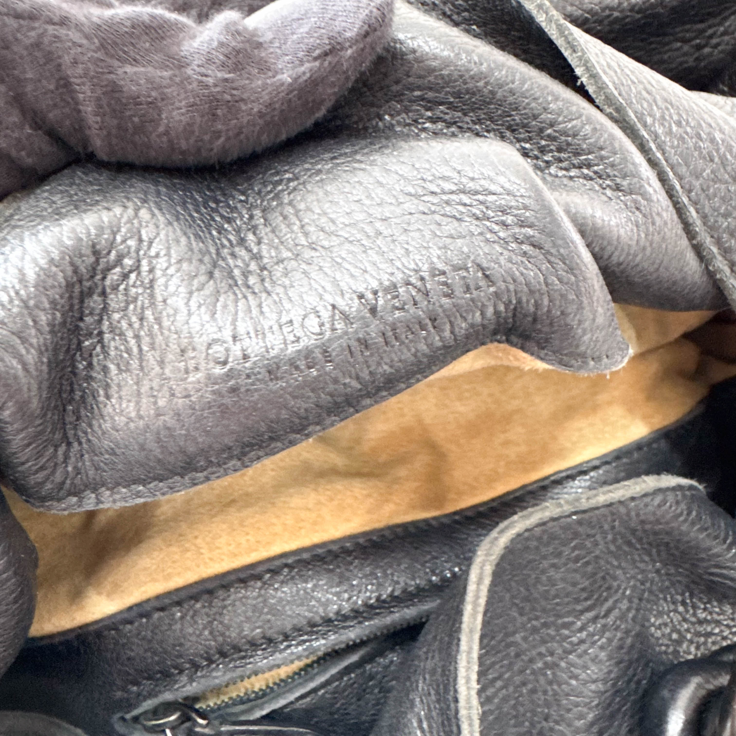 Intrecciato Black Shoulder Bag