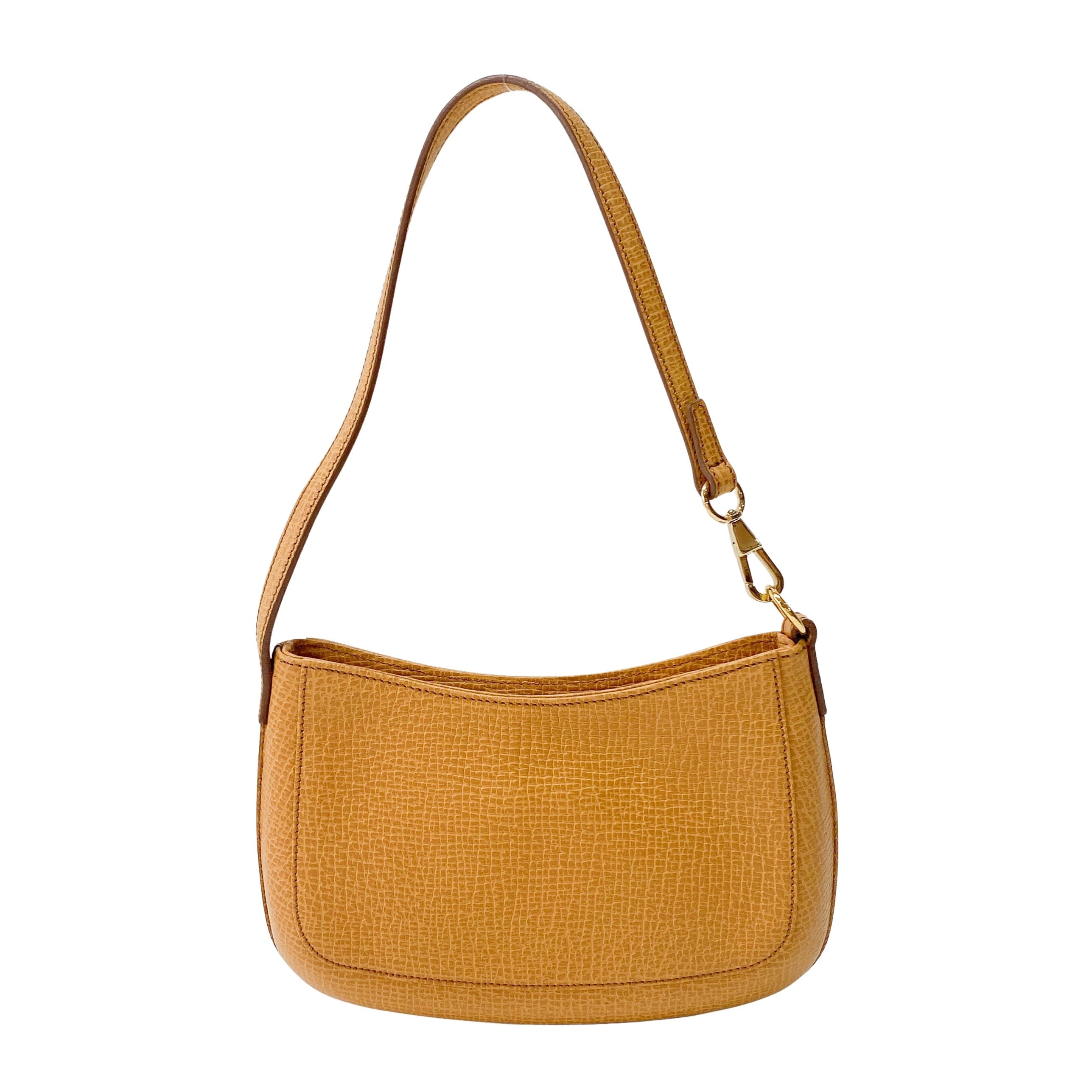 Mini Beige Leather Shoulder Bag