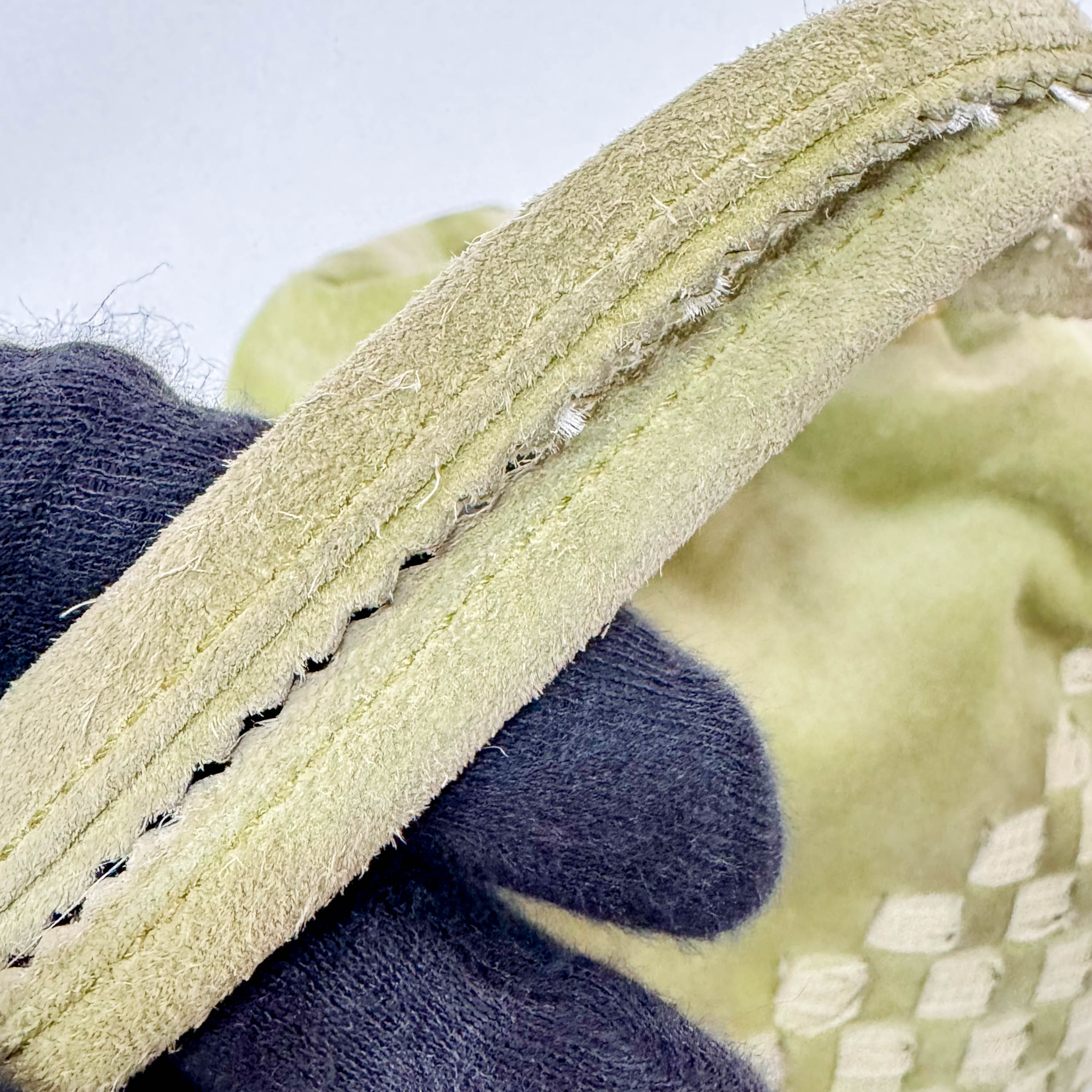 Green Suede Fringed Shoulder Bag