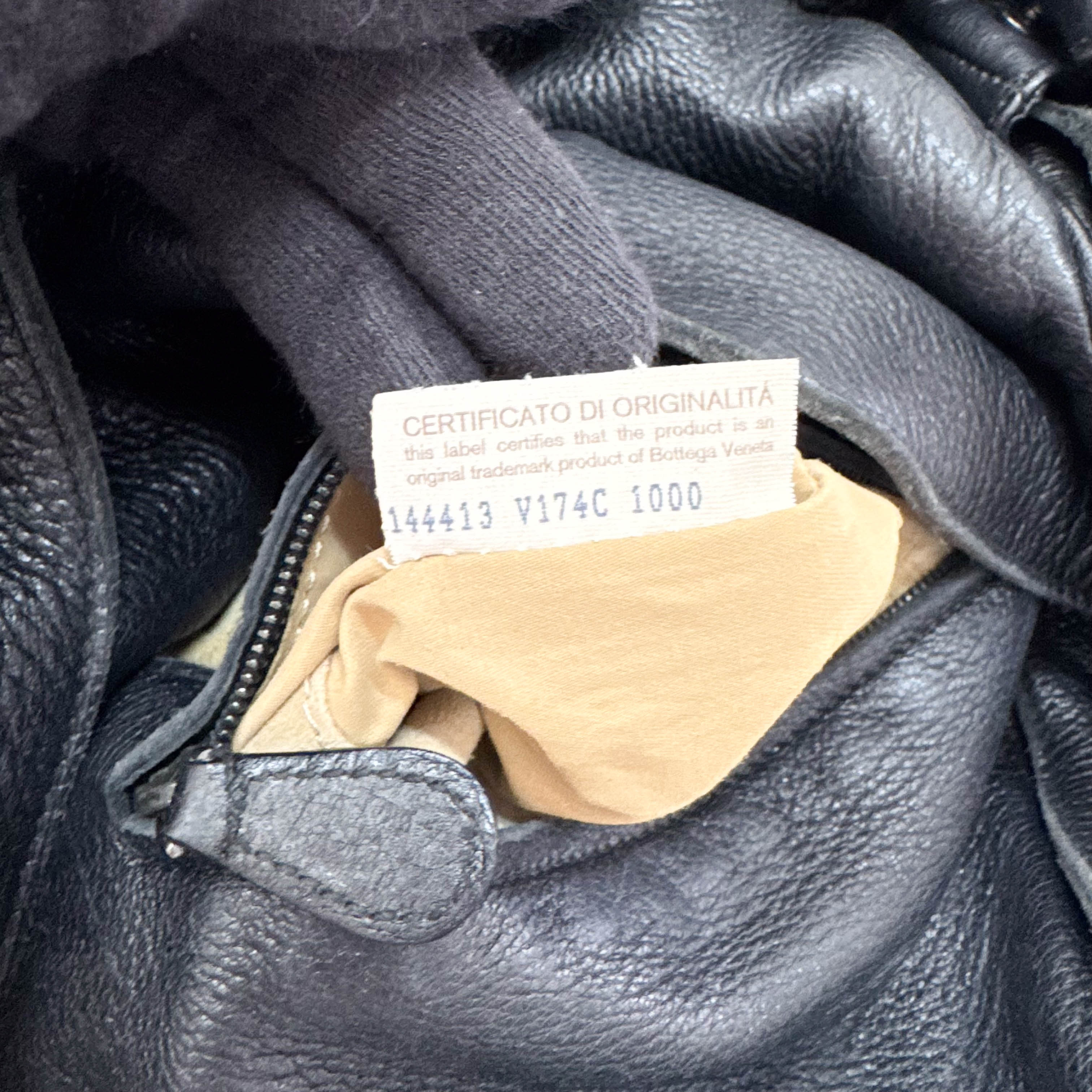 Intrecciato Black Shoulder Bag