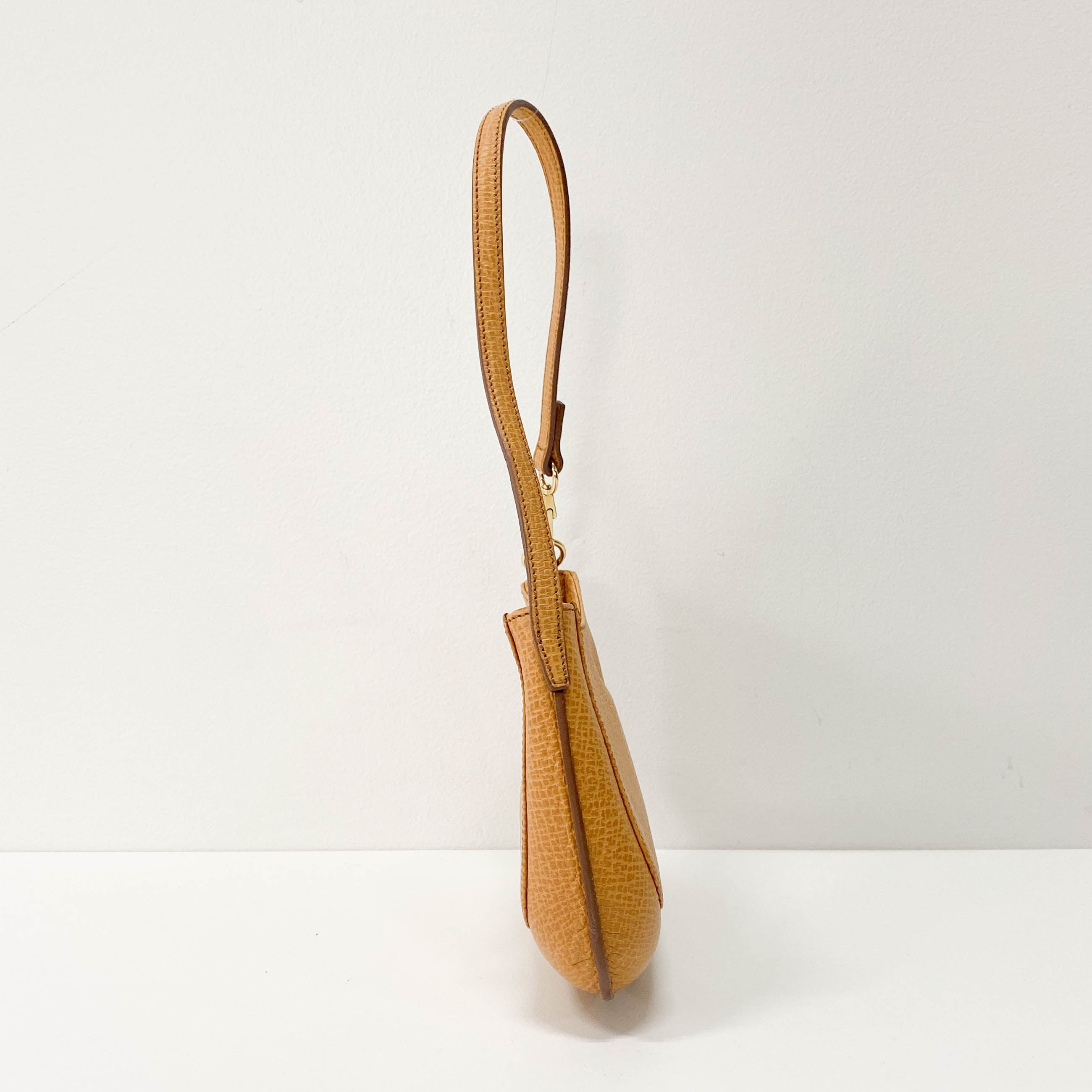 Mini Beige Leather Shoulder Bag