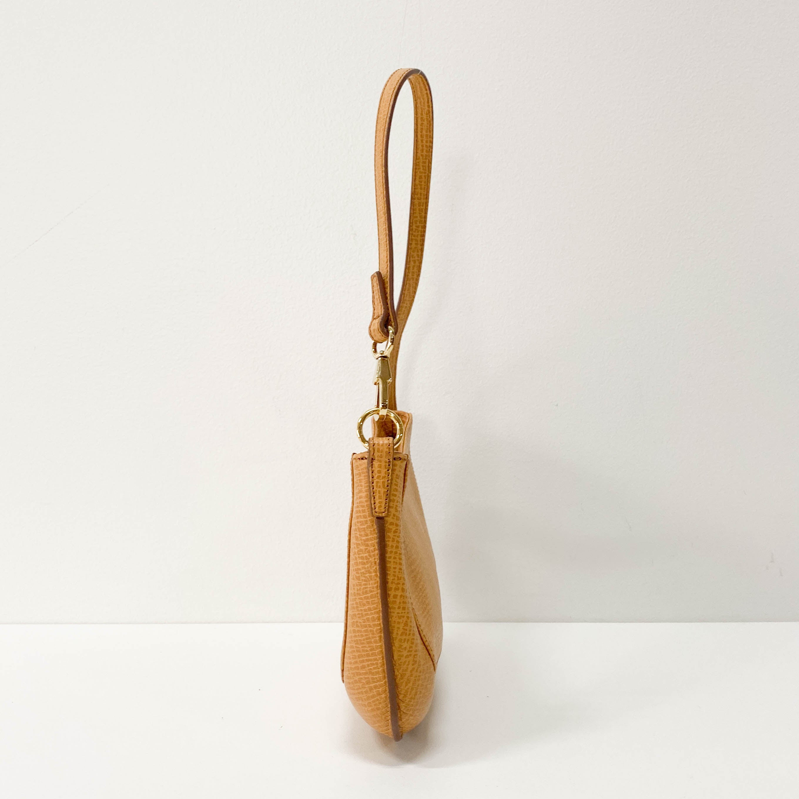 Mini Beige Leather Shoulder Bag