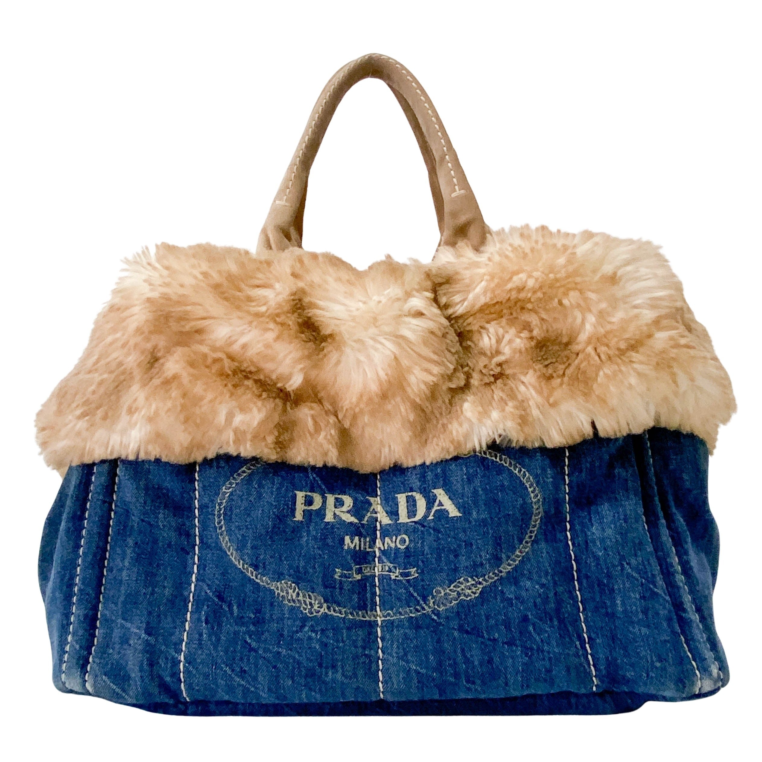 Canapa Fur and Denim Bag