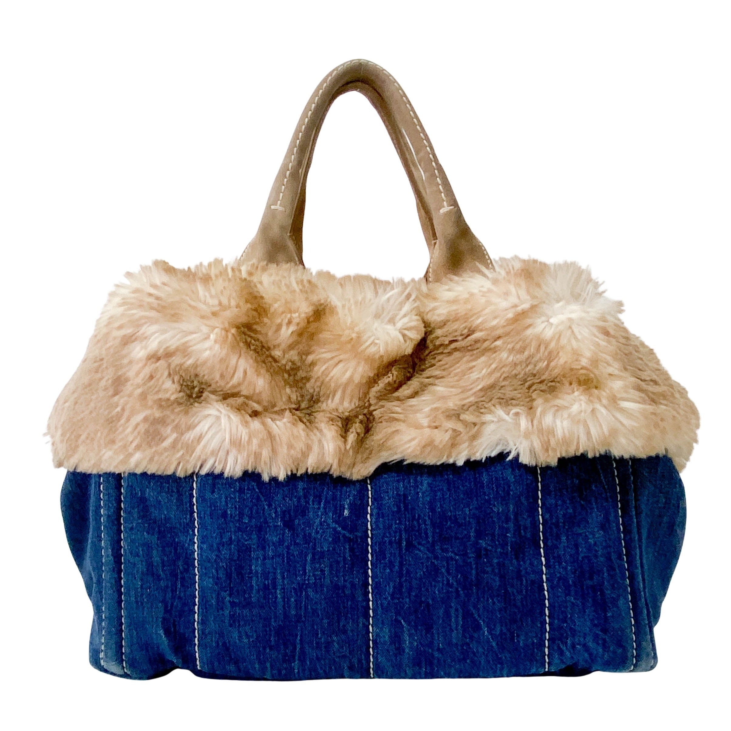 Canapa Fur and Denim Bag