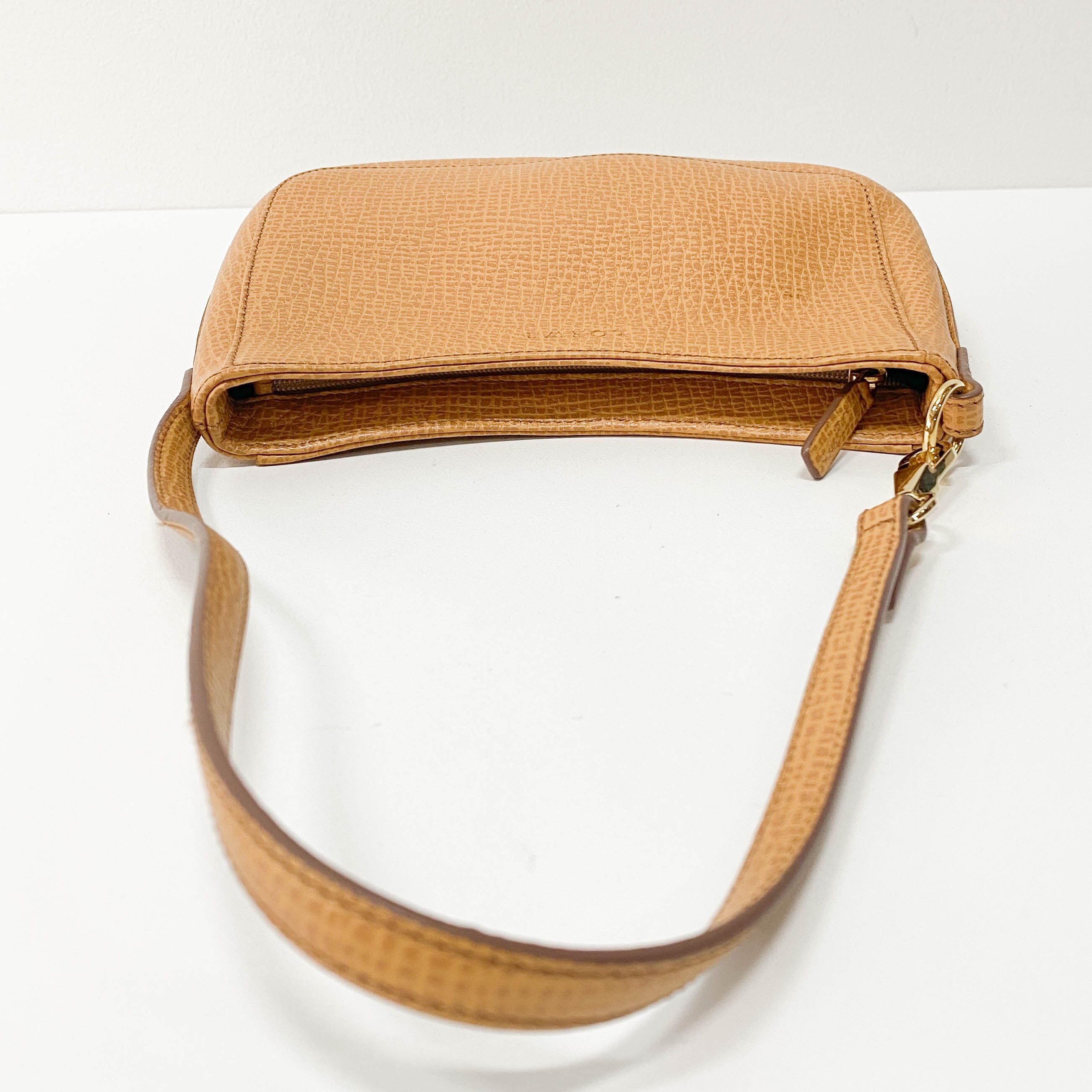 Mini Beige Leather Shoulder Bag