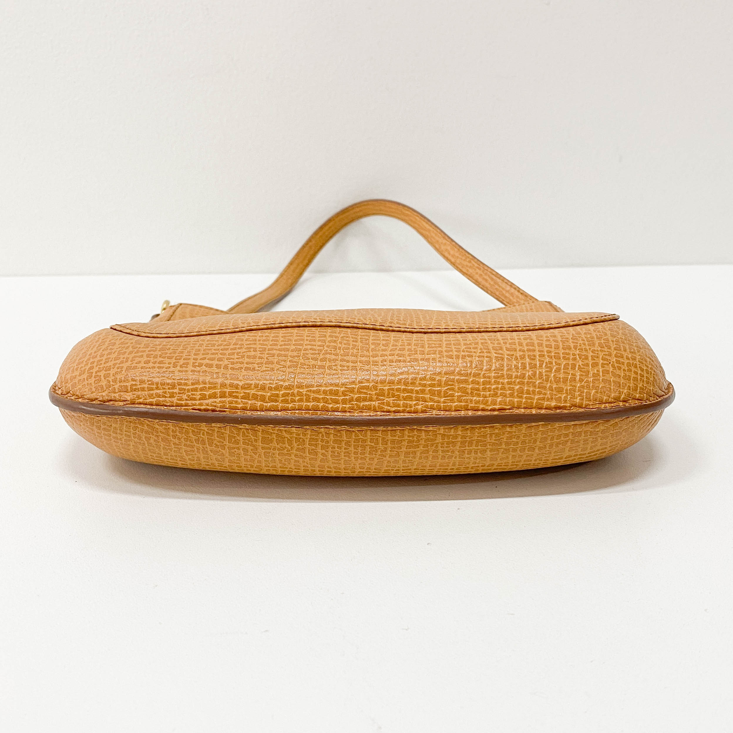 Mini Beige Leather Shoulder Bag