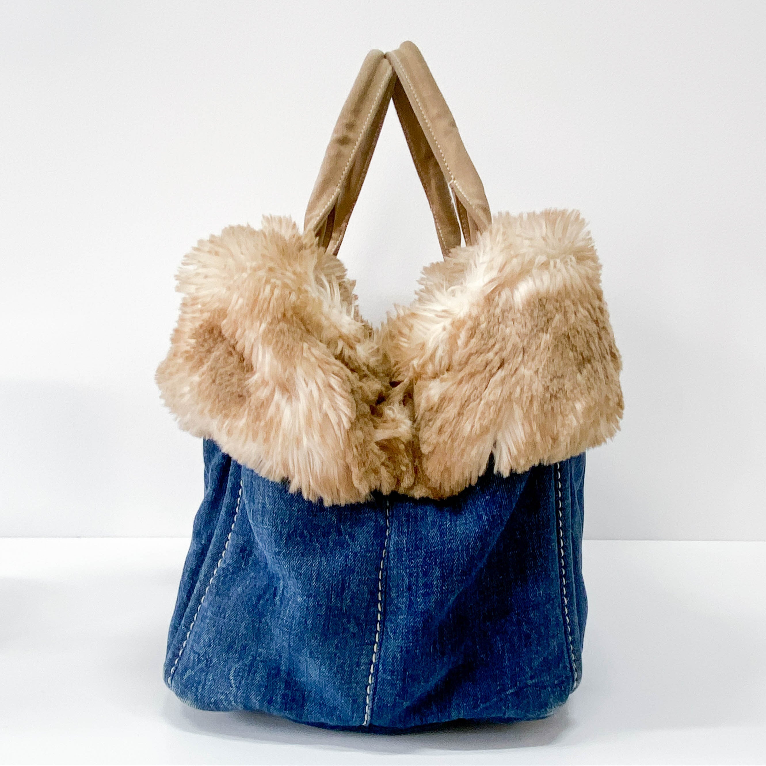 Canapa Fur and Denim Bag