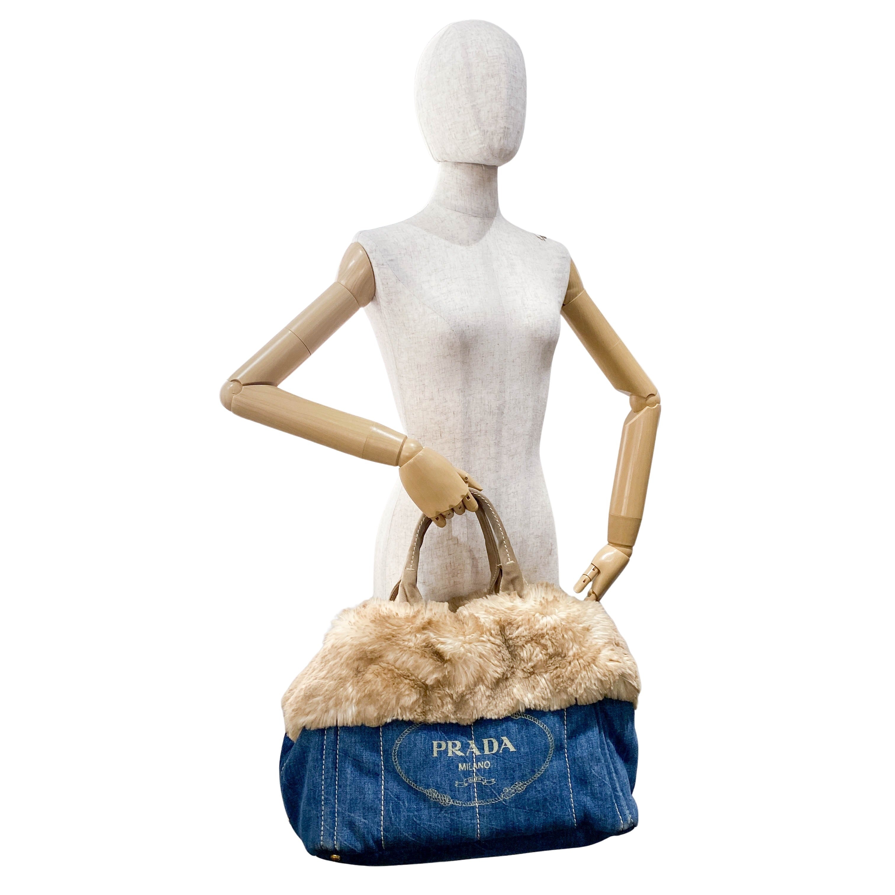 Canapa Fur and Denim Bag