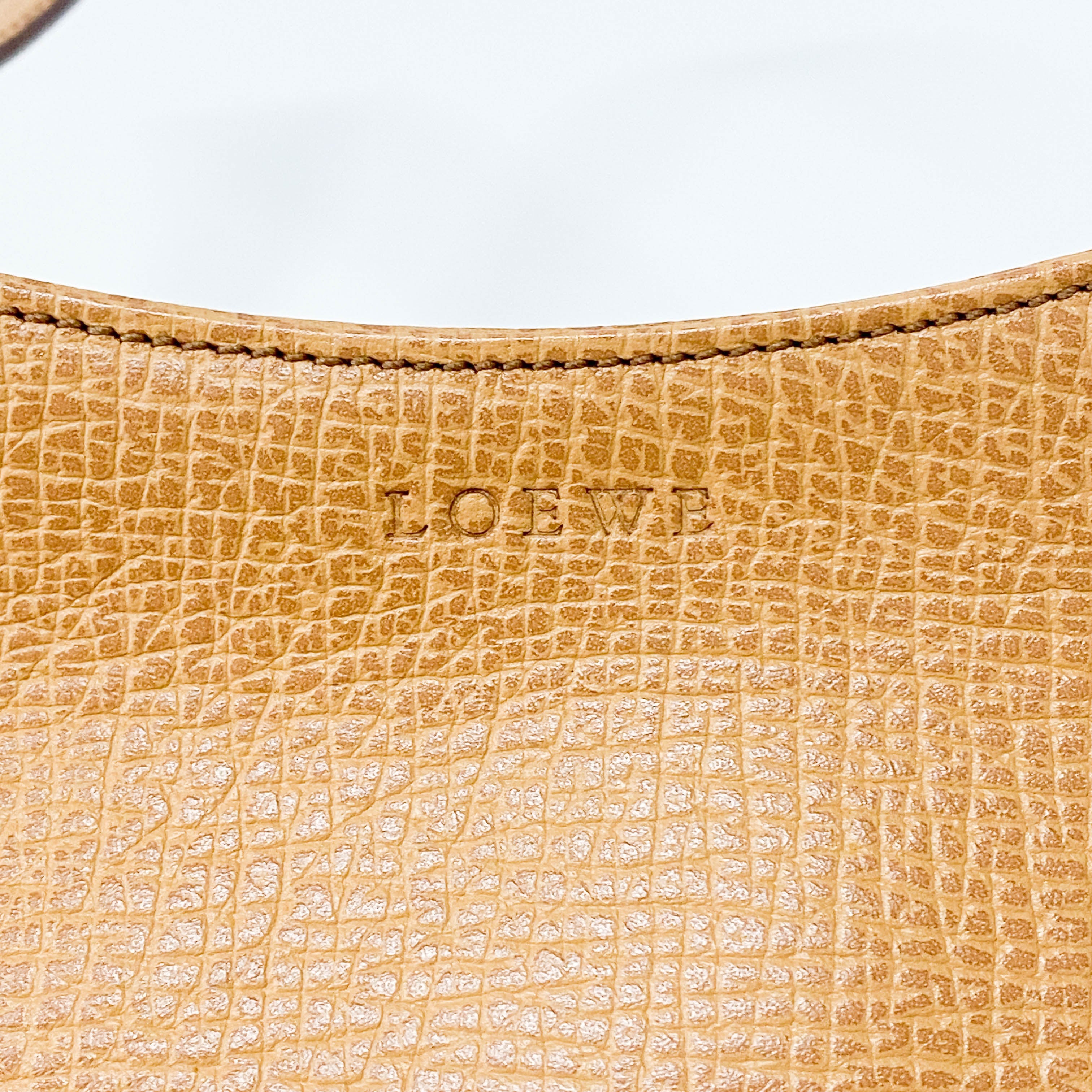 Mini Beige Leather Shoulder Bag
