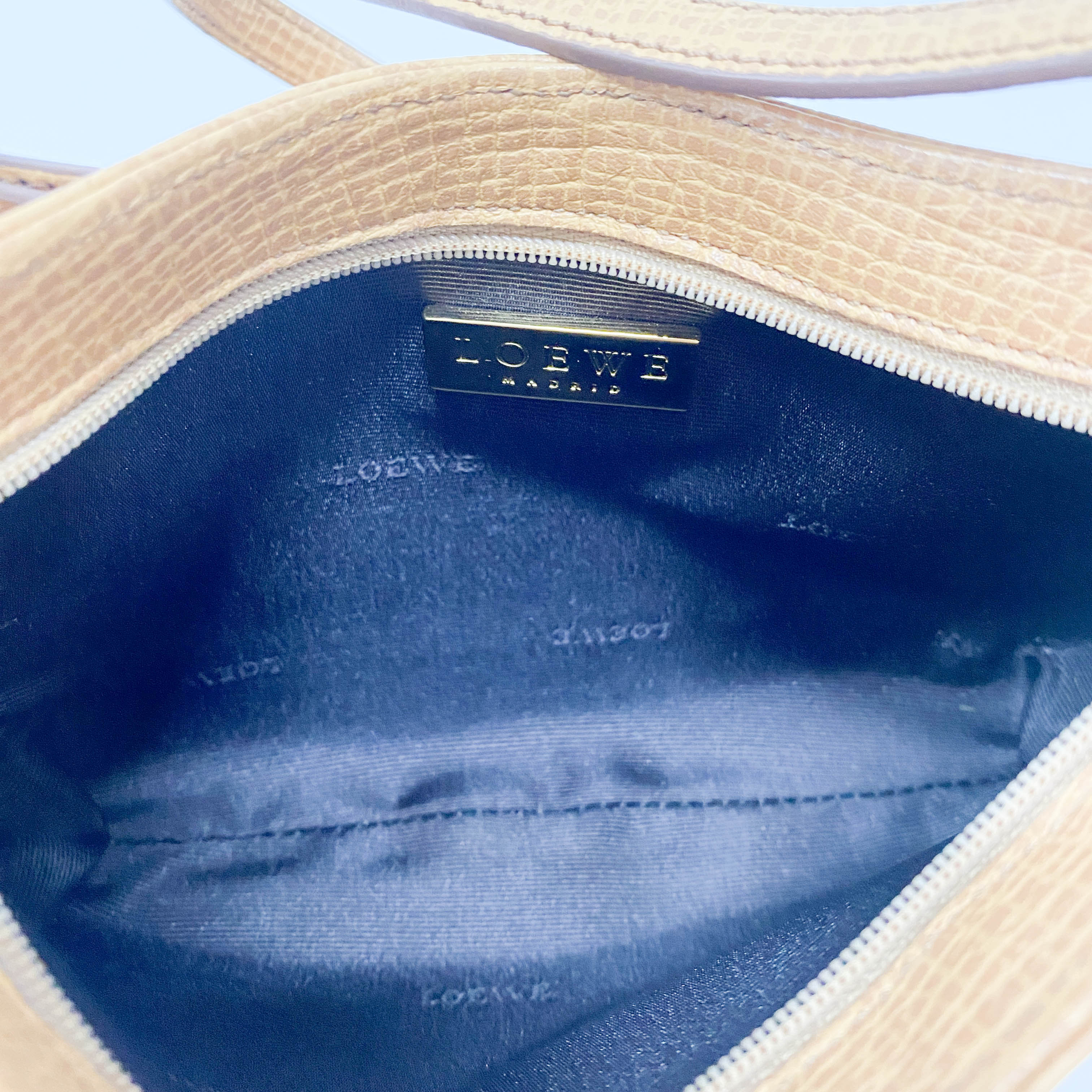 Mini Beige Leather Shoulder Bag