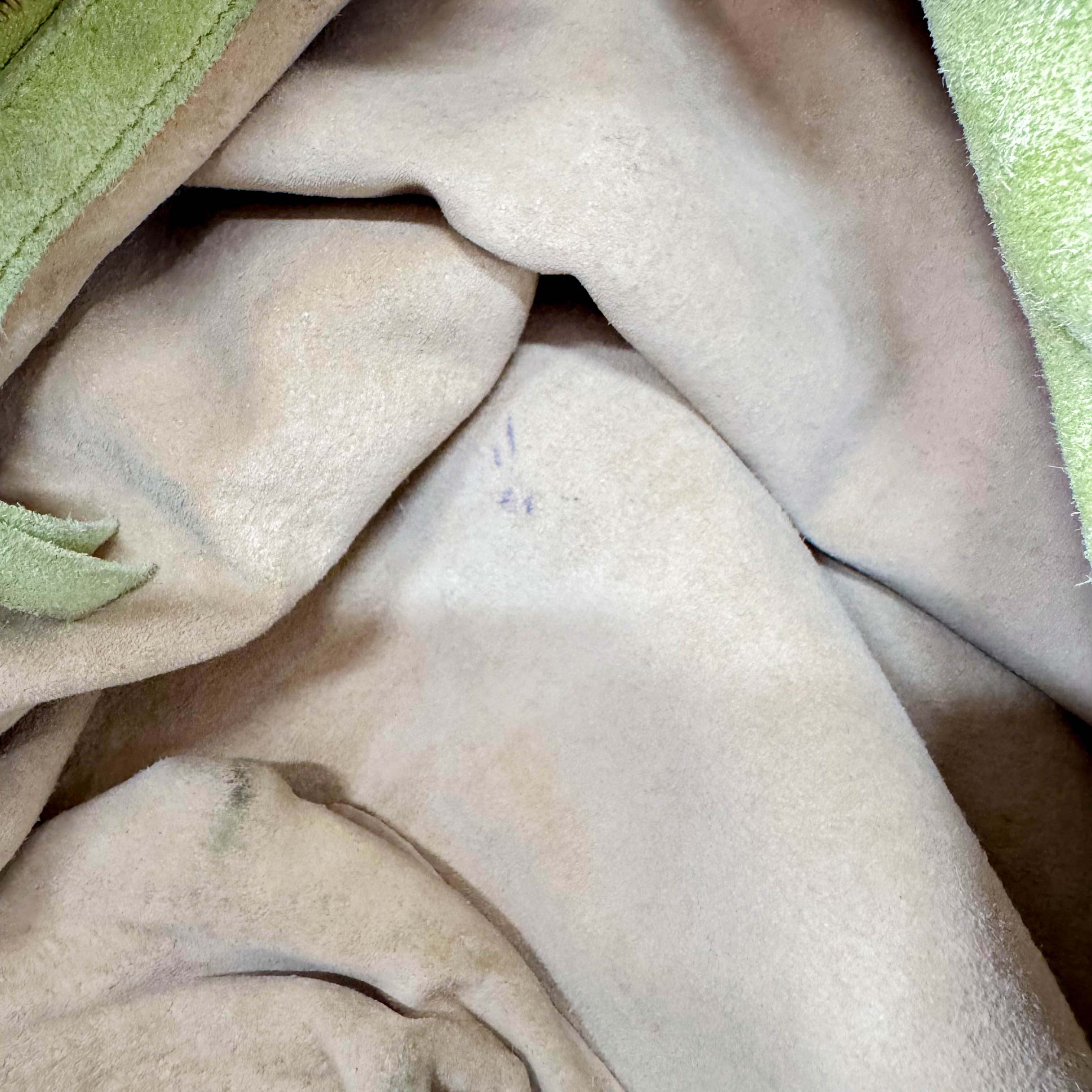 Green Suede Fringed Shoulder Bag