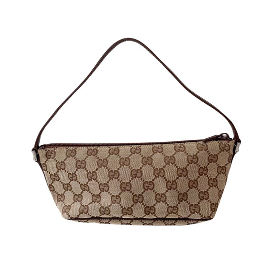 Brown GG Canvas Hobo Pochette Bag