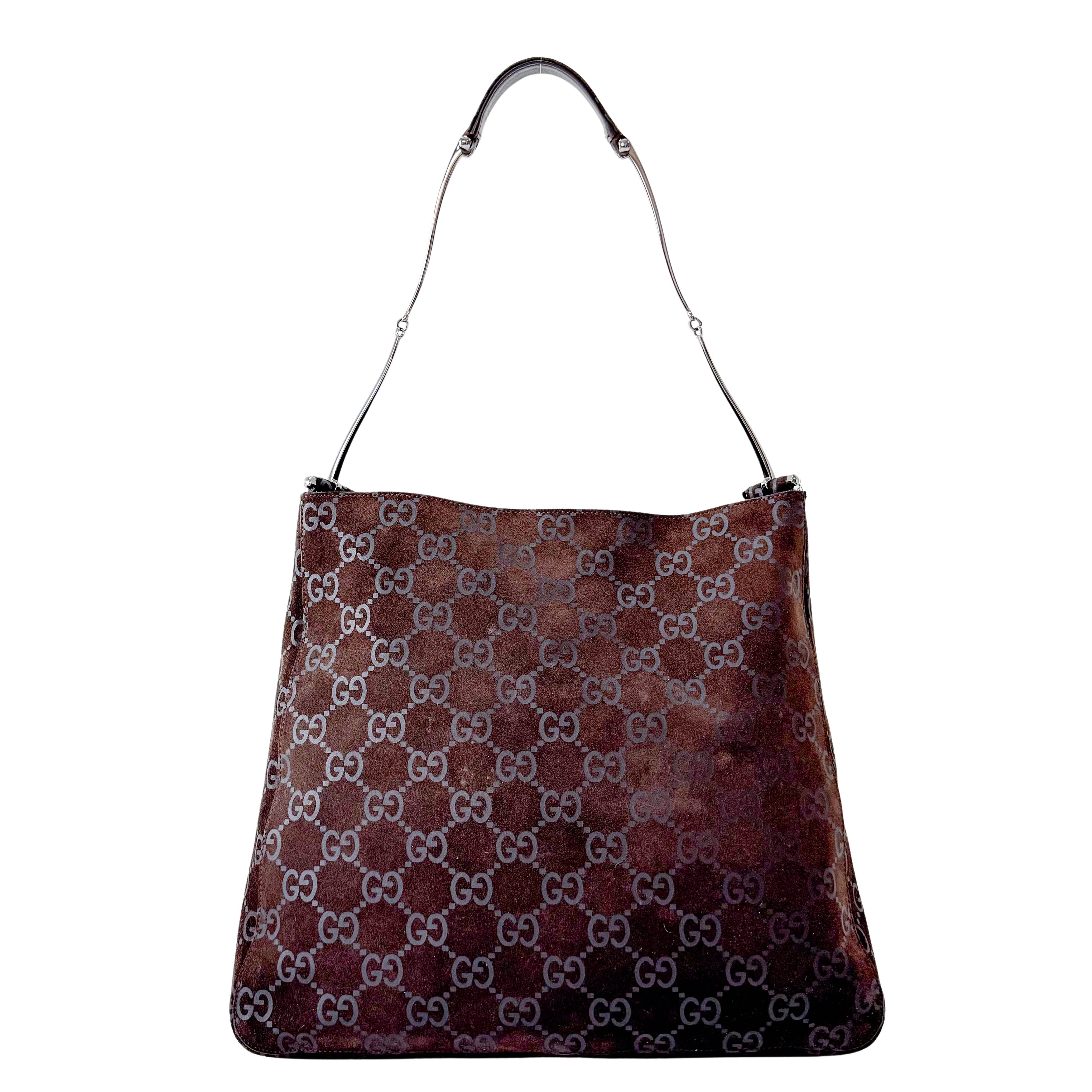 Brown Suede Shoulder Bag