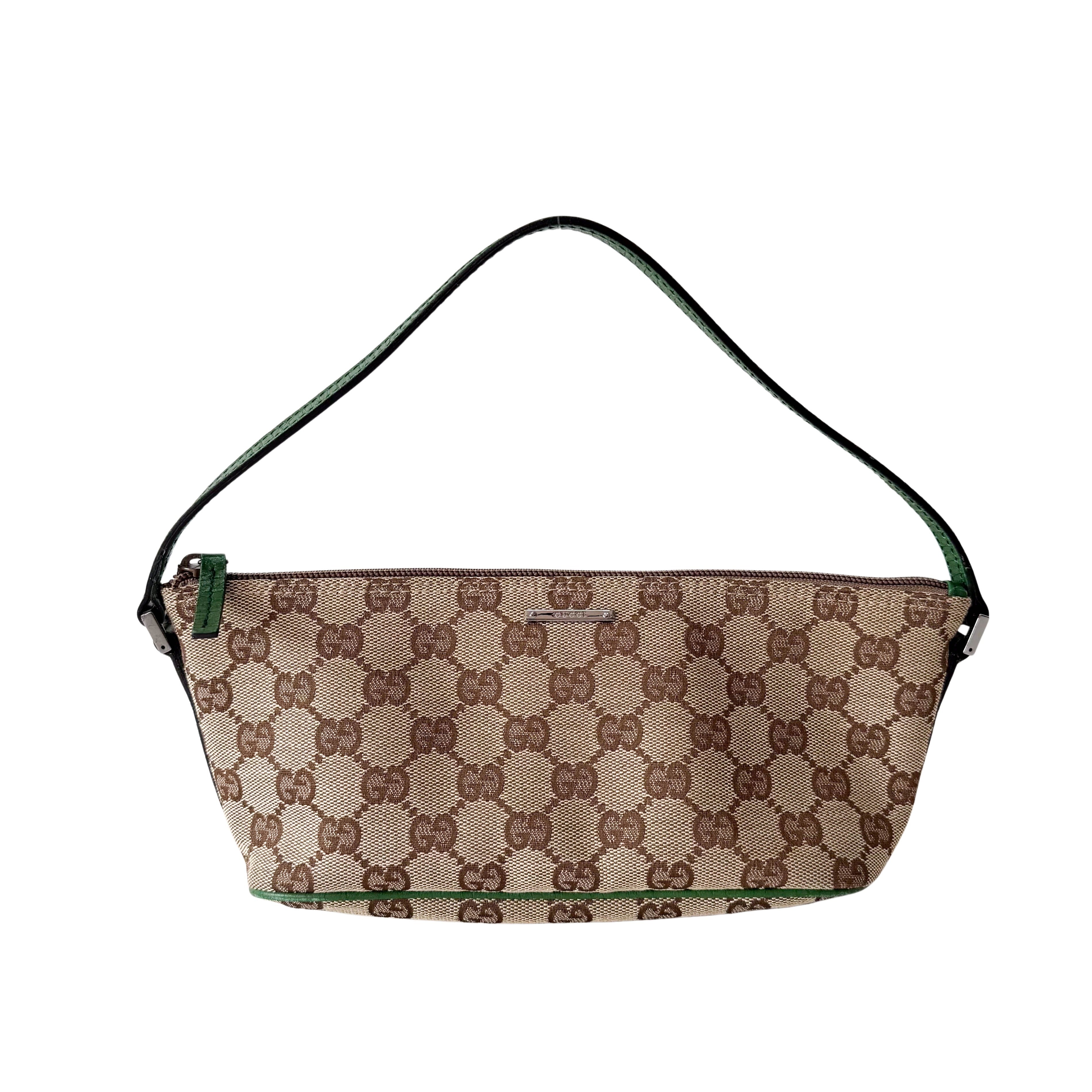 GG Canvas Green Boat Bag