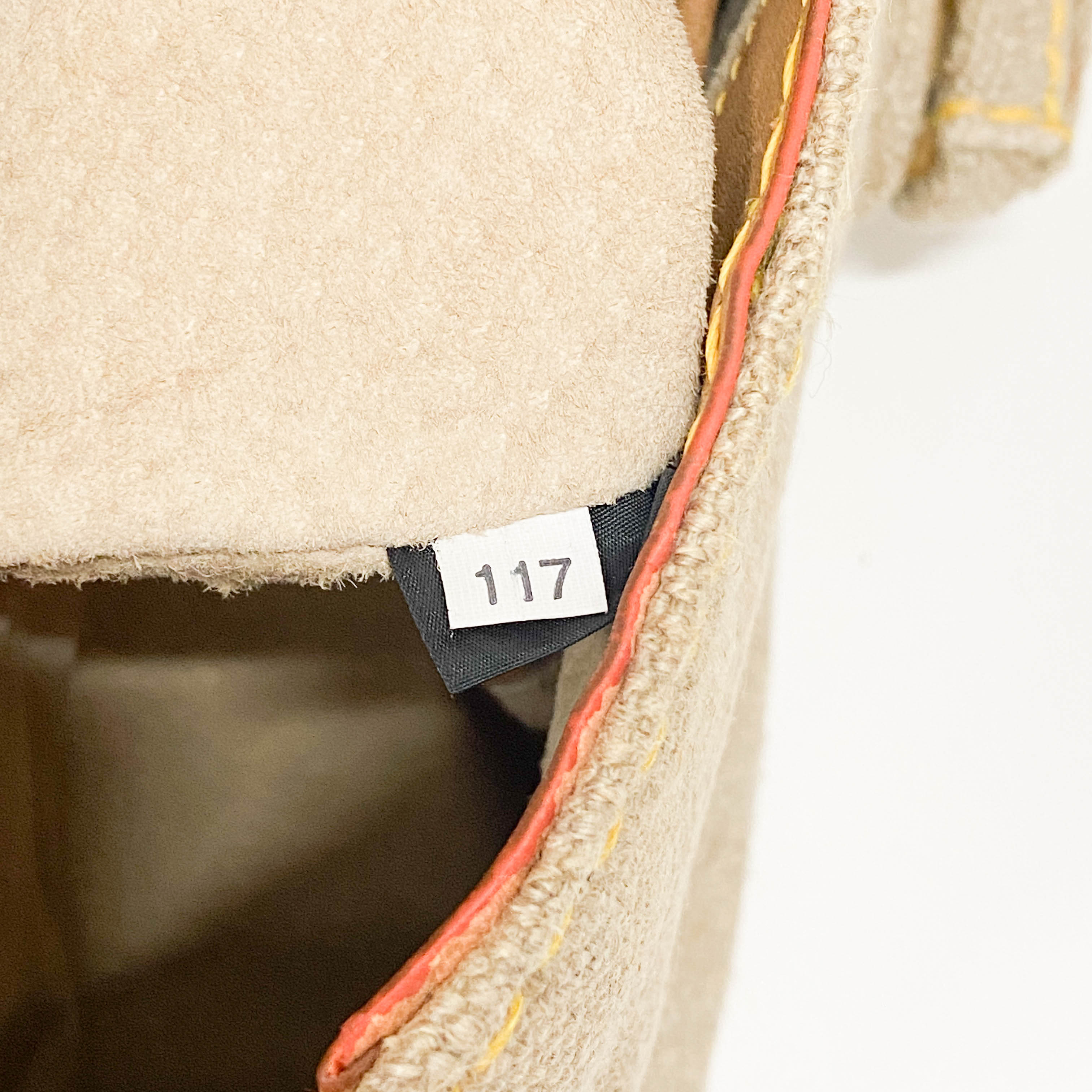 Beige Cotton Shoulder Bag