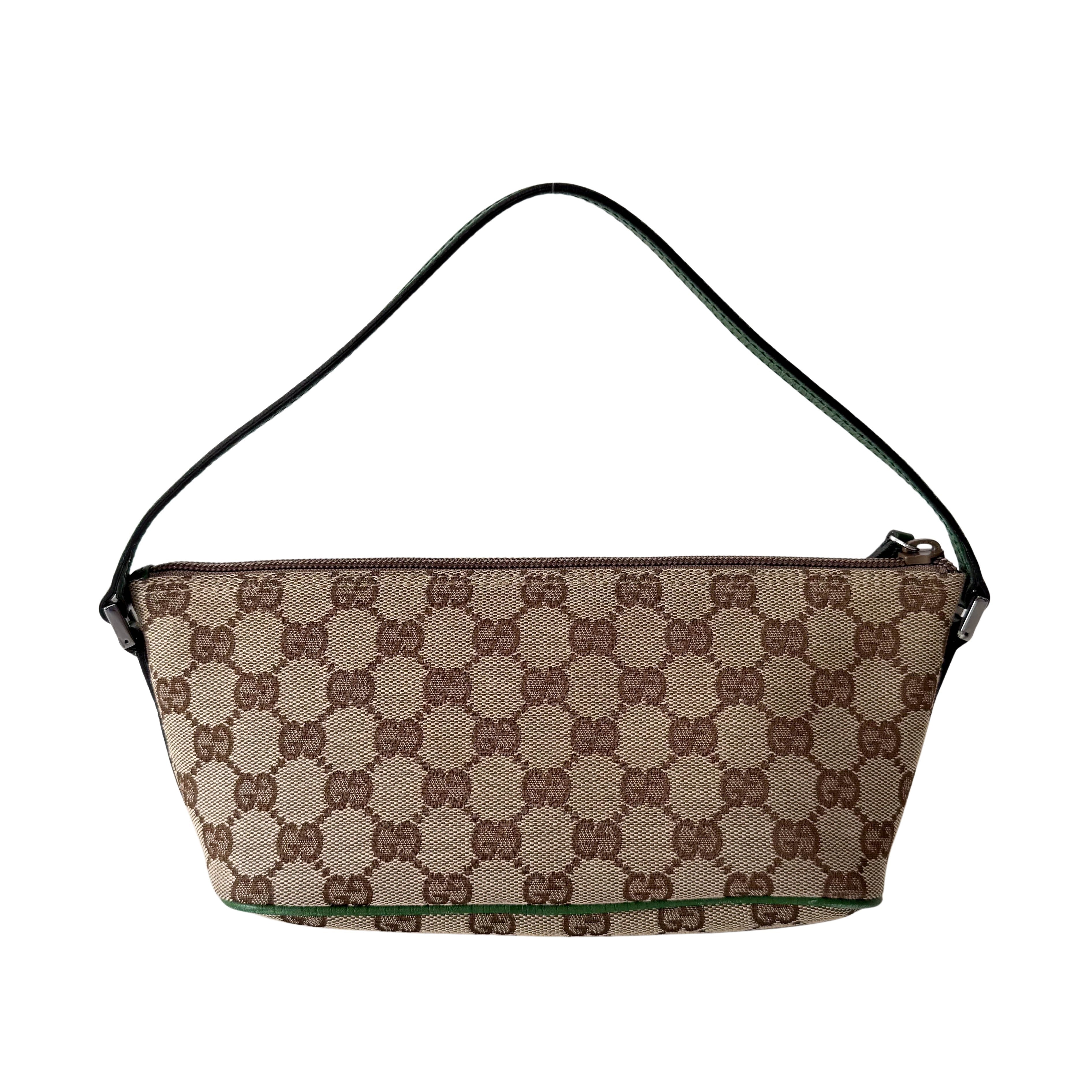 GG Canvas Green Boat Bag